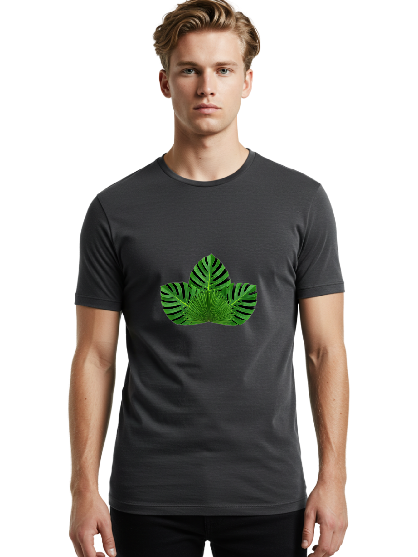 Monstera-Leaf Men'S Graphic Tee, 100% Cotton, Comfortable Casual Summer Wear, Machine Washable, Vintage Camera, Old Camera, Antique Camera, Black Camera, Classic Photography, Photography Equipment, Nostalgic Device, Film Camera, Camera Art Bag806