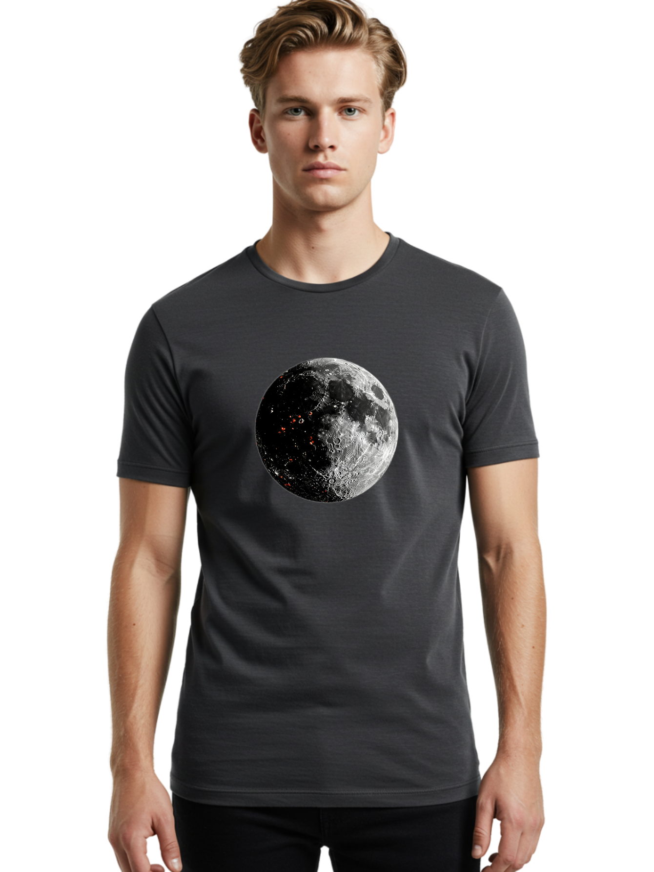Moon-2 Men'S Graphic Tee, 100% Cotton, Comfortable Casual Summer Wear, Machine Washable, Vintage Camera, Old Camera, Antique Camera, Black Camera, Classic Photography, Photography Equipment, Nostalgic Device, Film Camera, Camera Art Bag808