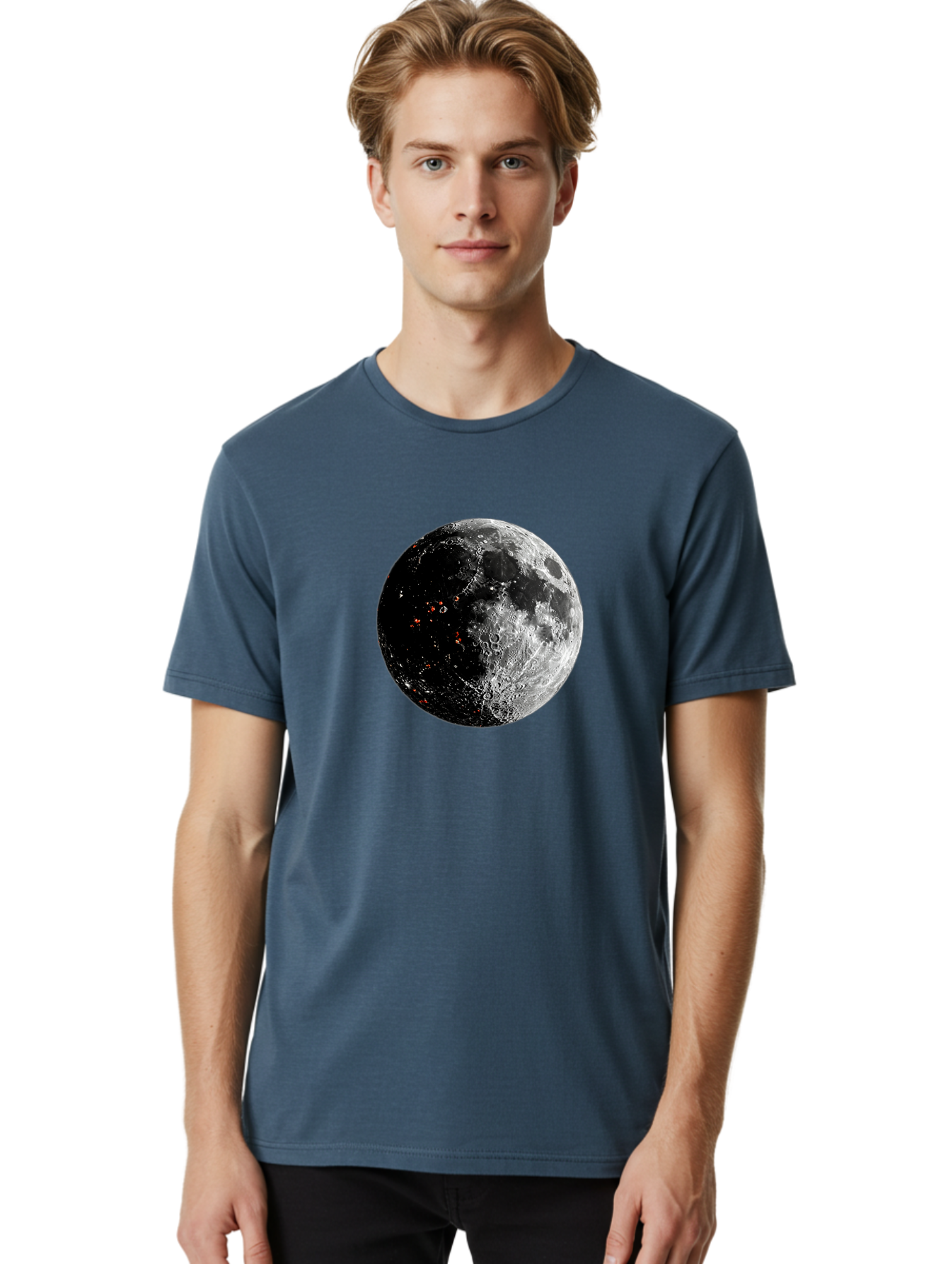Moon-2 Men'S Graphic Tee, 100% Cotton, Comfortable Casual Summer Wear, Machine Washable, Vintage Camera, Old Camera, Antique Camera, Black Camera, Classic Photography, Photography Equipment, Nostalgic Device, Film Camera, Camera Art Bag808