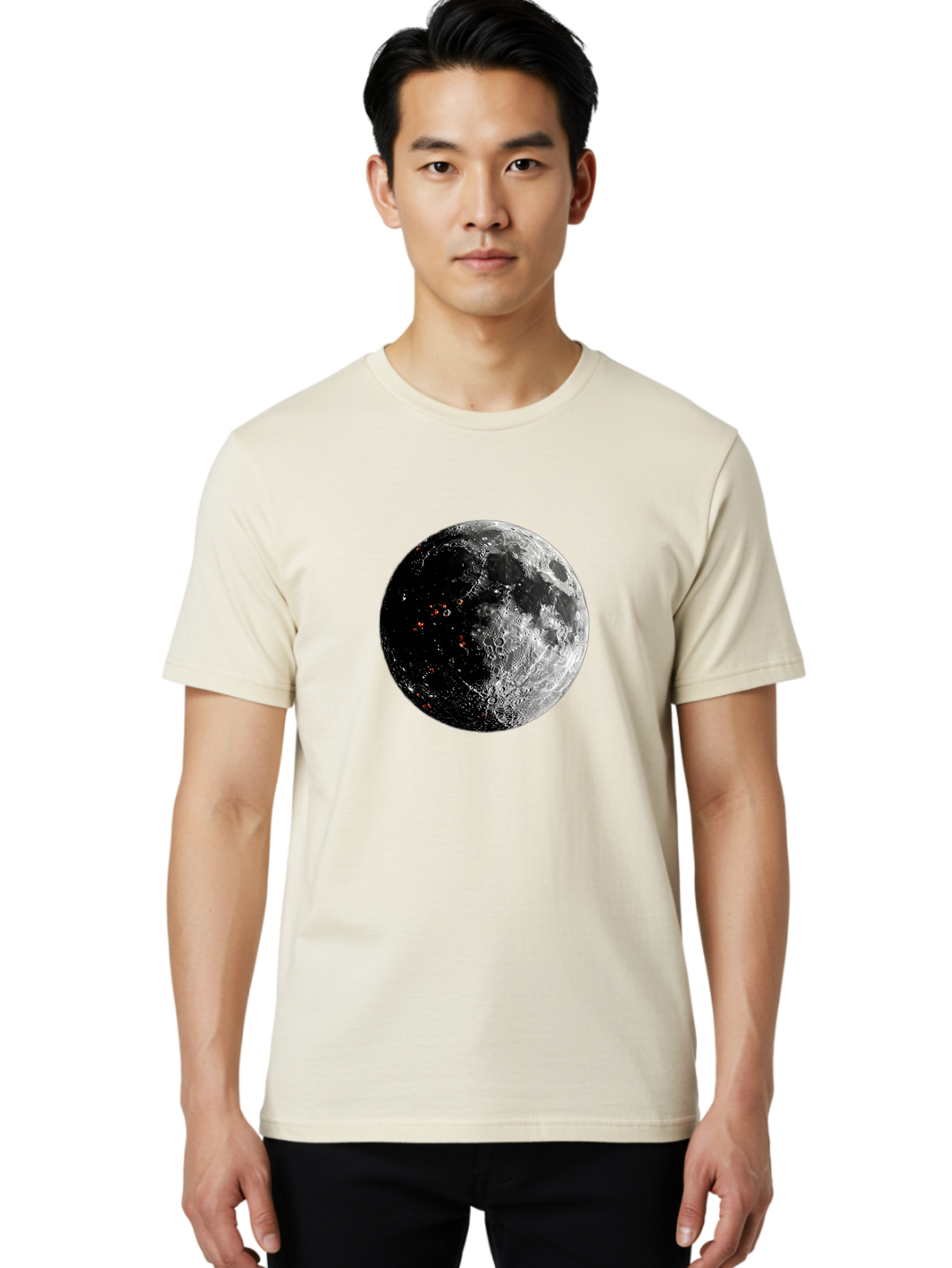 Moon-2 Men'S Graphic Tee, 100% Cotton, Comfortable Casual Summer Wear, Machine Washable, Vintage Camera, Old Camera, Antique Camera, Black Camera, Classic Photography, Photography Equipment, Nostalgic Device, Film Camera, Camera Art Bag808