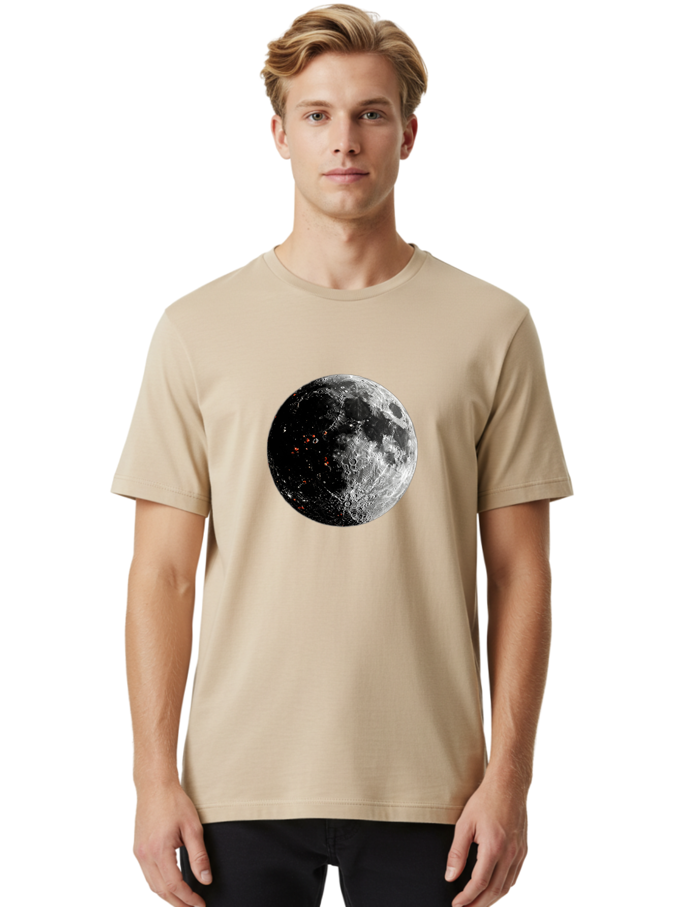 Moon-2 Men'S Graphic Tee, 100% Cotton, Comfortable Casual Summer Wear, Machine Washable, Vintage Camera, Old Camera, Antique Camera, Black Camera, Classic Photography, Photography Equipment, Nostalgic Device, Film Camera, Camera Art Bag808