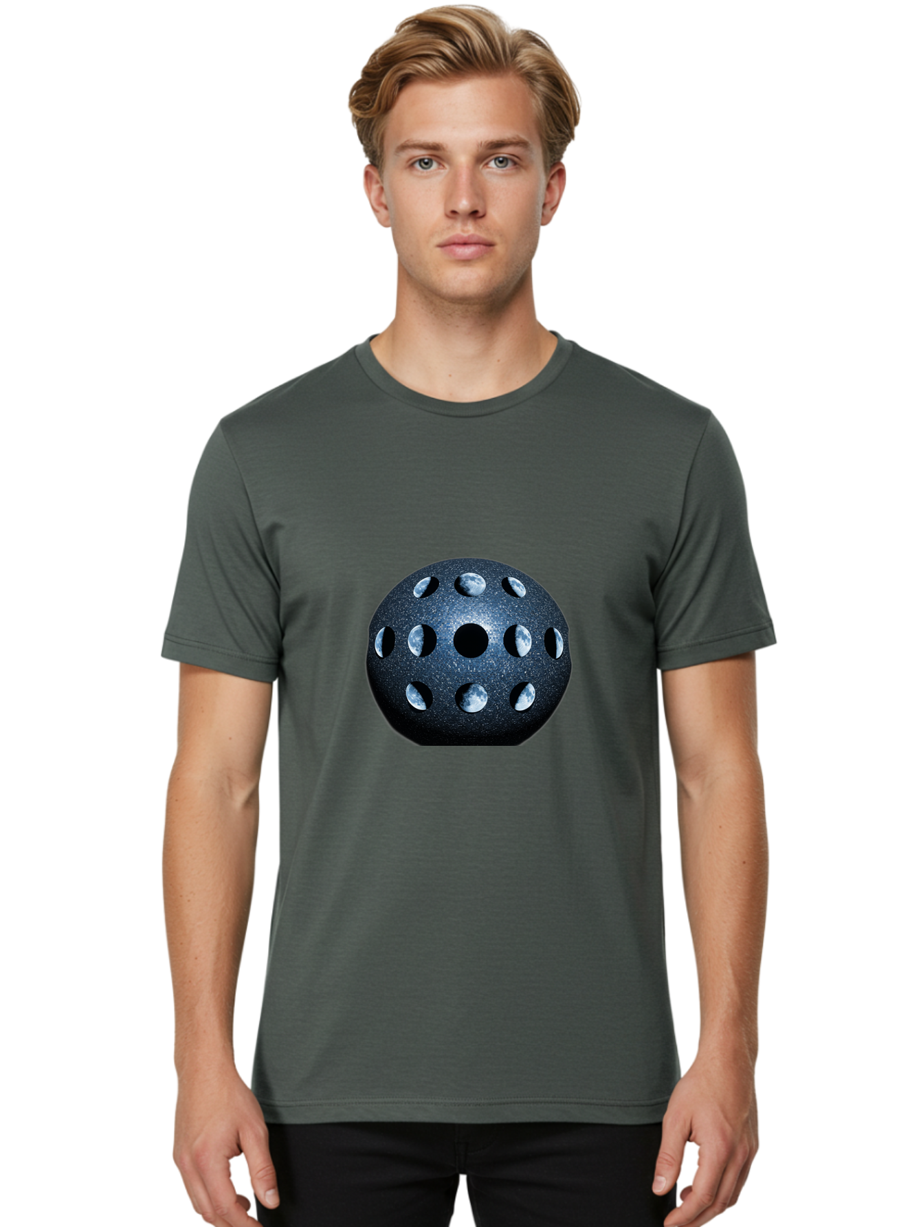 Moon-Phases-Orb Men'S Graphic Tee, 100% Cotton, Comfortable Casual Summer Wear, Machine Washable, Vintage Camera, Old Camera, Antique Camera, Black Camera, Classic Photography, Photography Equipment, Nostalgic Device, Film Camera, Camera Art Bag809