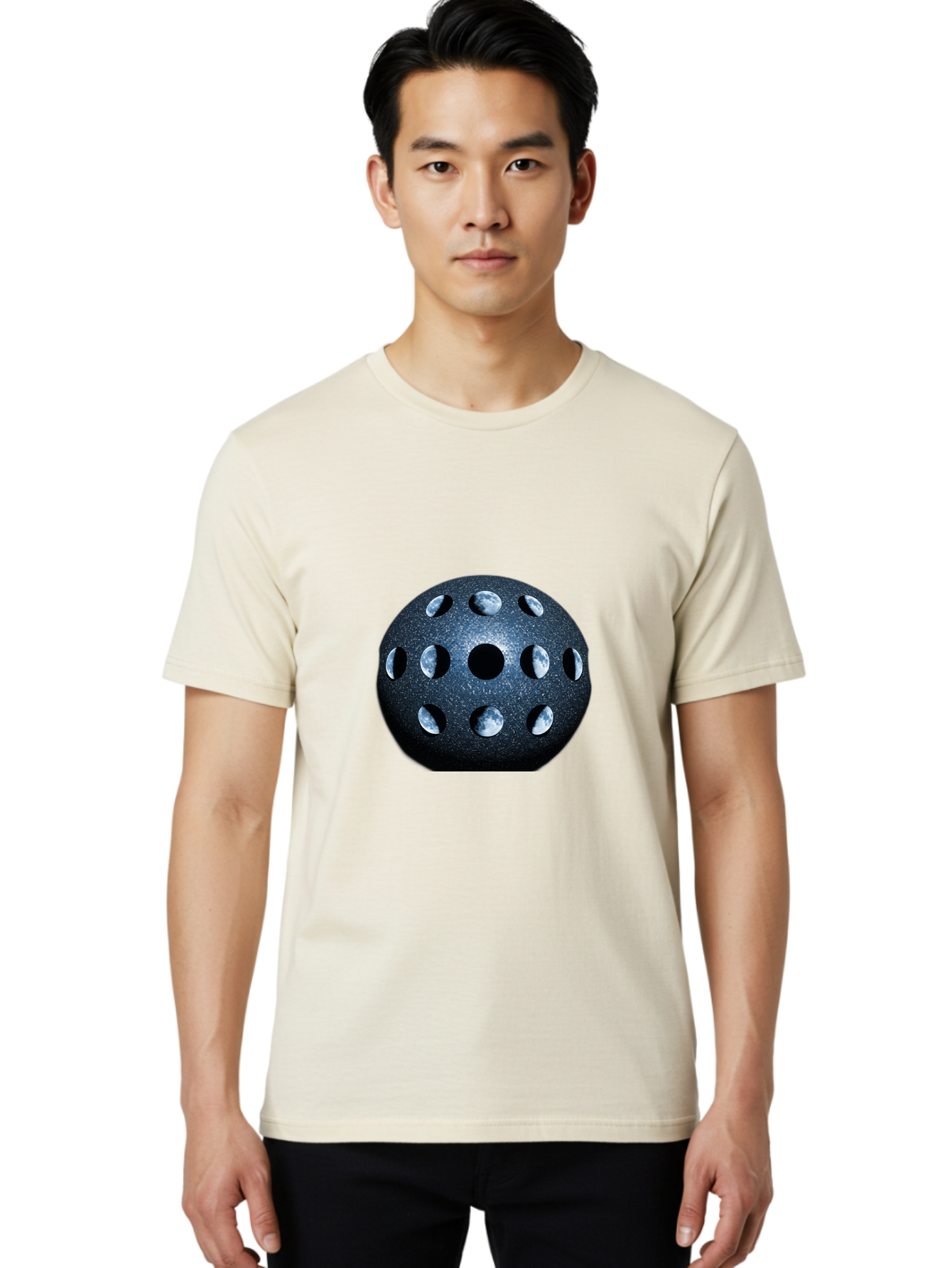 Moon-Phases-Orb Men'S Graphic Tee, 100% Cotton, Comfortable Casual Summer Wear, Machine Washable, Vintage Camera, Old Camera, Antique Camera, Black Camera, Classic Photography, Photography Equipment, Nostalgic Device, Film Camera, Camera Art Bag809