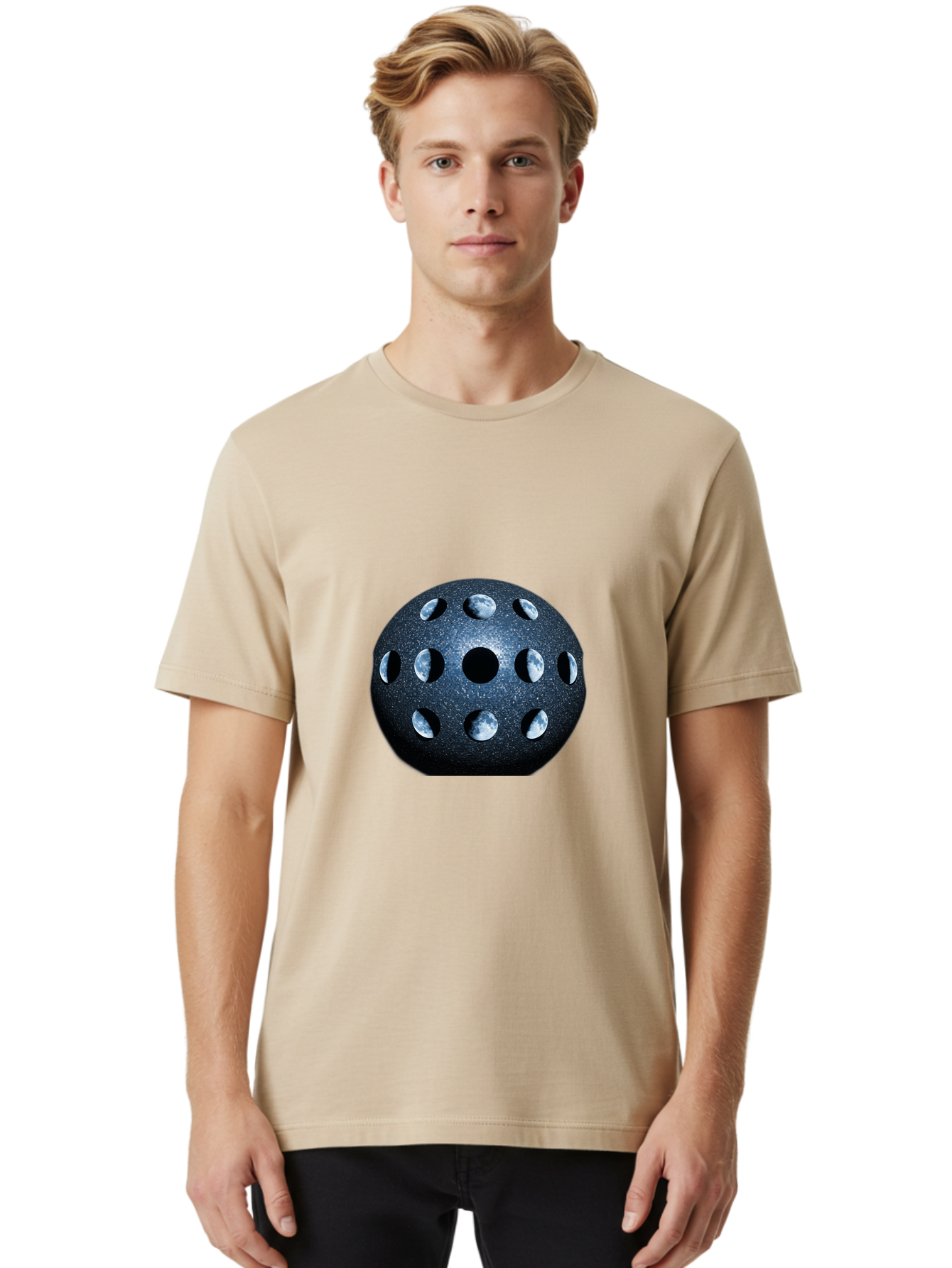 Moon-Phases-Orb Men'S Graphic Tee, 100% Cotton, Comfortable Casual Summer Wear, Machine Washable, Vintage Camera, Old Camera, Antique Camera, Black Camera, Classic Photography, Photography Equipment, Nostalgic Device, Film Camera, Camera Art Bag809