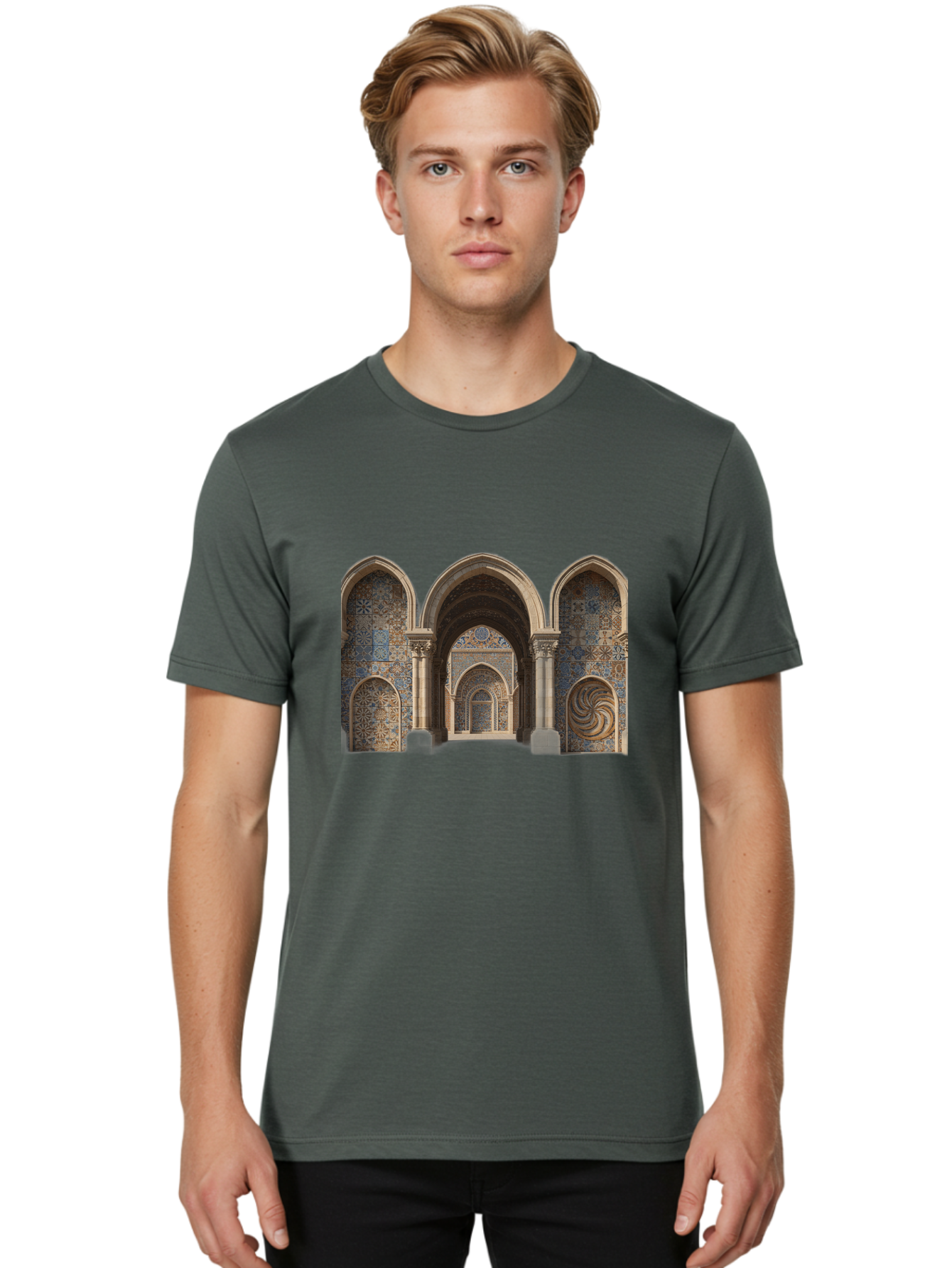 Moorish-Archway Men'S Graphic Tee, 100% Cotton, Comfortable Casual Summer Wear, Machine Washable, Vintage Camera, Old Camera, Antique Camera, Black Camera, Classic Photography, Photography Equipment, Nostalgic Device, Film Camera, Camera Art Bag812