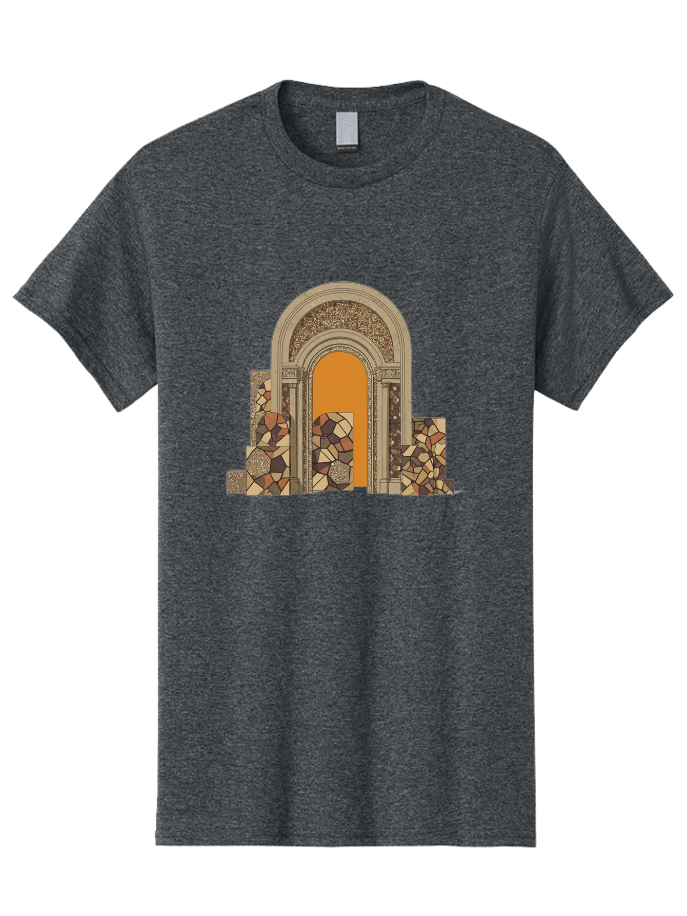 Mosaic-Archway Men'S Graphic Tee, 100% Cotton, Comfortable Casual Summer Wear, Machine Washable, Vintage Camera, Old Camera, Antique Camera, Black Camera, Classic Photography, Photography Equipment, Nostalgic Device, Film Camera, Camera Art Bag814