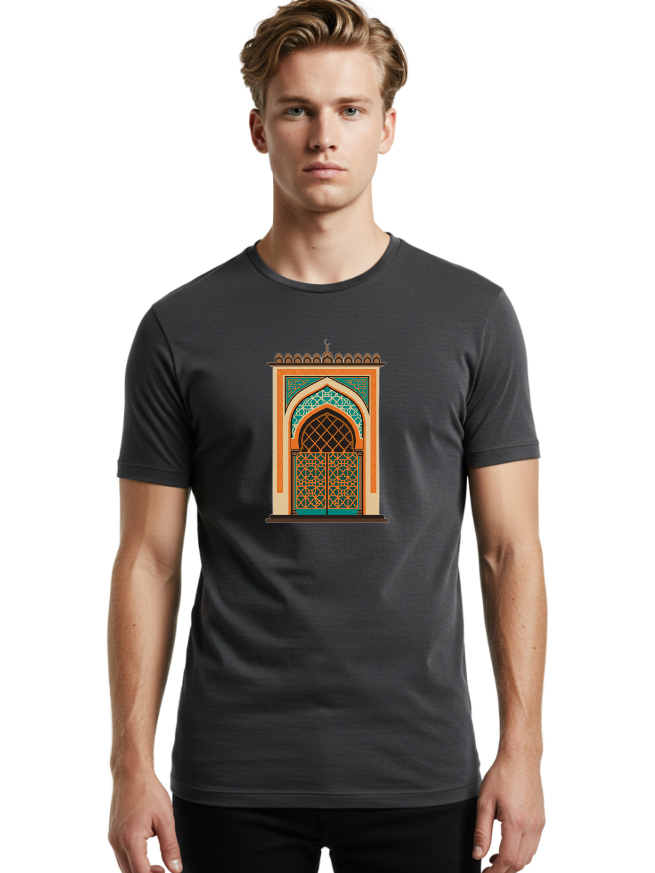 Mosque-Doorway Men'S Graphic Tee, 100% Cotton, Comfortable Casual Summer Wear, Machine Washable, Vintage Camera, Old Camera, Antique Camera, Black Camera, Classic Photography, Photography Equipment, Nostalgic Device, Film Camera, Camera Art Bag820