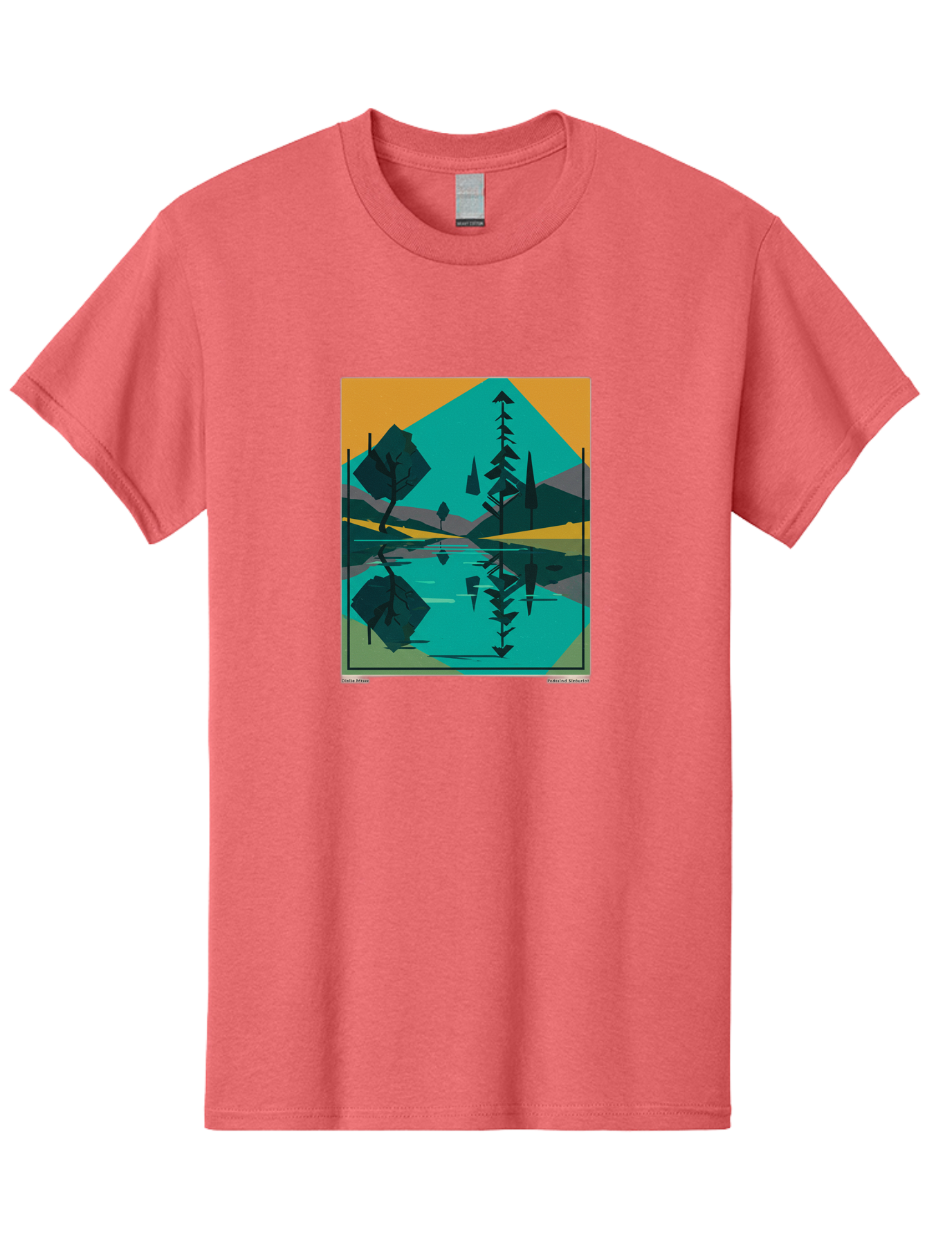 Mountain-Lake-Landscape Men'S Graphic Tee, 100% Cotton, Comfortable Casual Summer Wear, Machine Washable, Vintage Camera, Old Camera, Antique Camera, Black Camera, Classic Photography, Photography Equipment, Nostalgic Device, Film Camera, Bag821