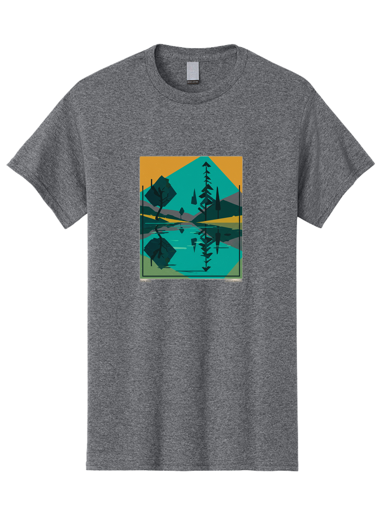 Mountain-Lake-Landscape Men'S Graphic Tee, 100% Cotton, Comfortable Casual Summer Wear, Machine Washable, Vintage Camera, Old Camera, Antique Camera, Black Camera, Classic Photography, Photography Equipment, Nostalgic Device, Film Camera, Bag821