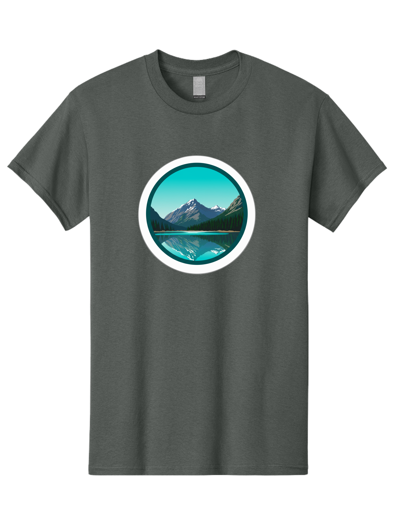 Mountain-Lake-Scene Men'S Graphic Tee, 100% Cotton, Comfortable Casual Summer Wear, Machine Washable, Vintage Camera, Old Camera, Antique Camera, Black Camera, Classic Photography, Photography Equipment, Nostalgic Device, Film Camera, Bag822