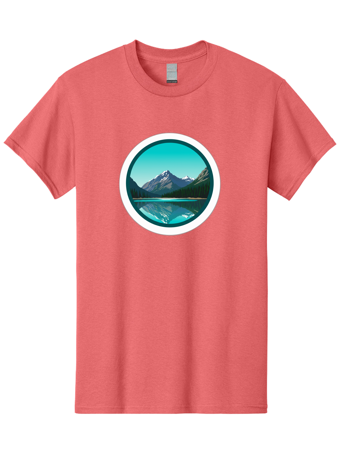 Mountain-Lake-Scene Men'S Graphic Tee, 100% Cotton, Comfortable Casual Summer Wear, Machine Washable, Vintage Camera, Old Camera, Antique Camera, Black Camera, Classic Photography, Photography Equipment, Nostalgic Device, Film Camera, Bag822