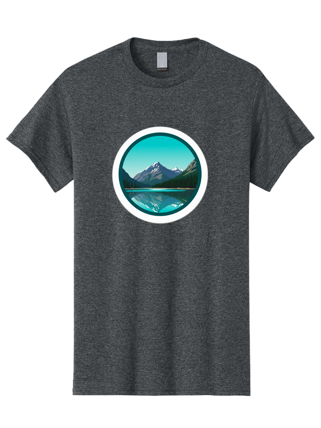 Mountain-Lake-Scene Men'S Graphic Tee, 100% Cotton, Comfortable Casual Summer Wear, Machine Washable, Vintage Camera, Old Camera, Antique Camera, Black Camera, Classic Photography, Photography Equipment, Nostalgic Device, Film Camera, Bag822