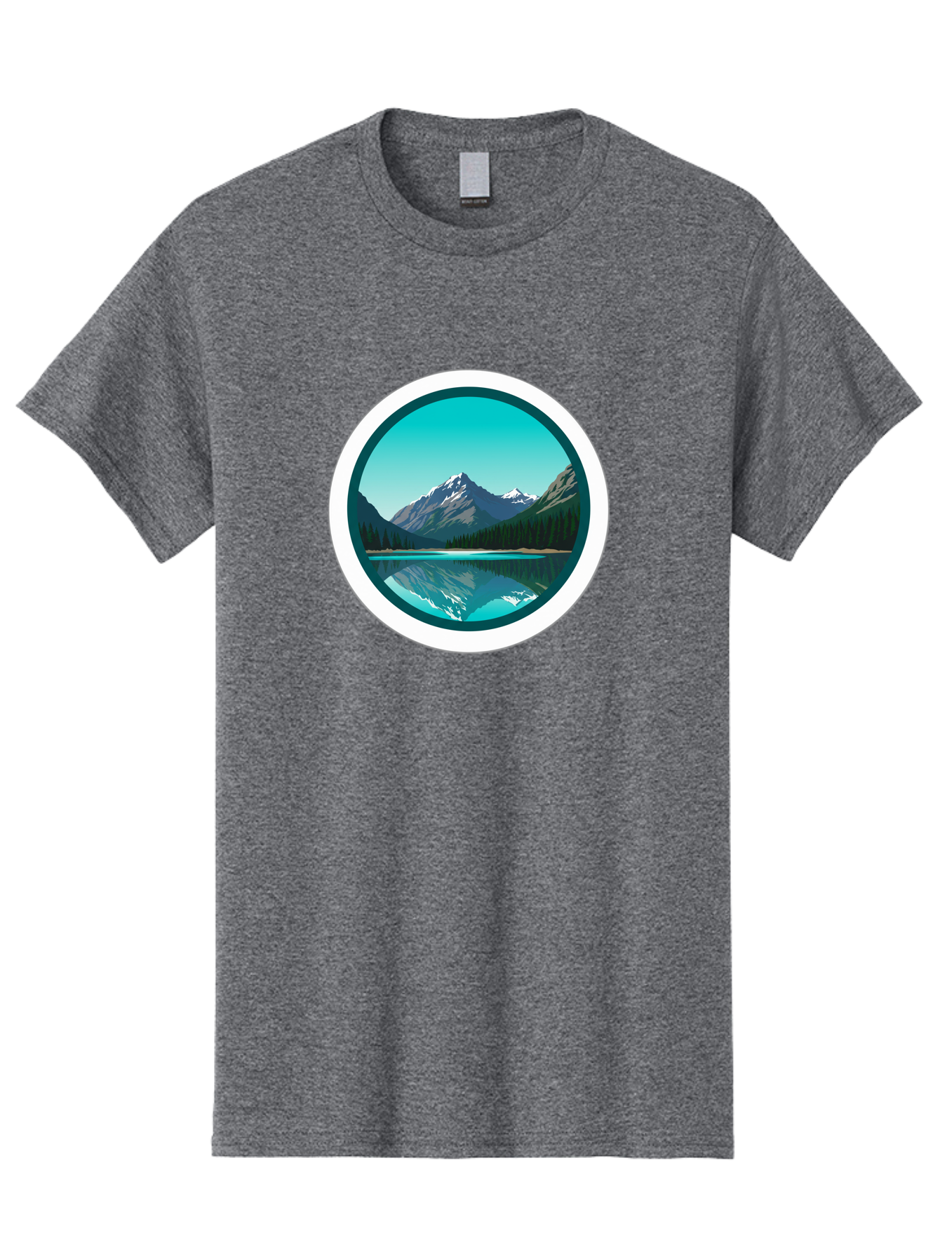 Mountain-Lake-Scene Men'S Graphic Tee, 100% Cotton, Comfortable Casual Summer Wear, Machine Washable, Vintage Camera, Old Camera, Antique Camera, Black Camera, Classic Photography, Photography Equipment, Nostalgic Device, Film Camera, Bag822