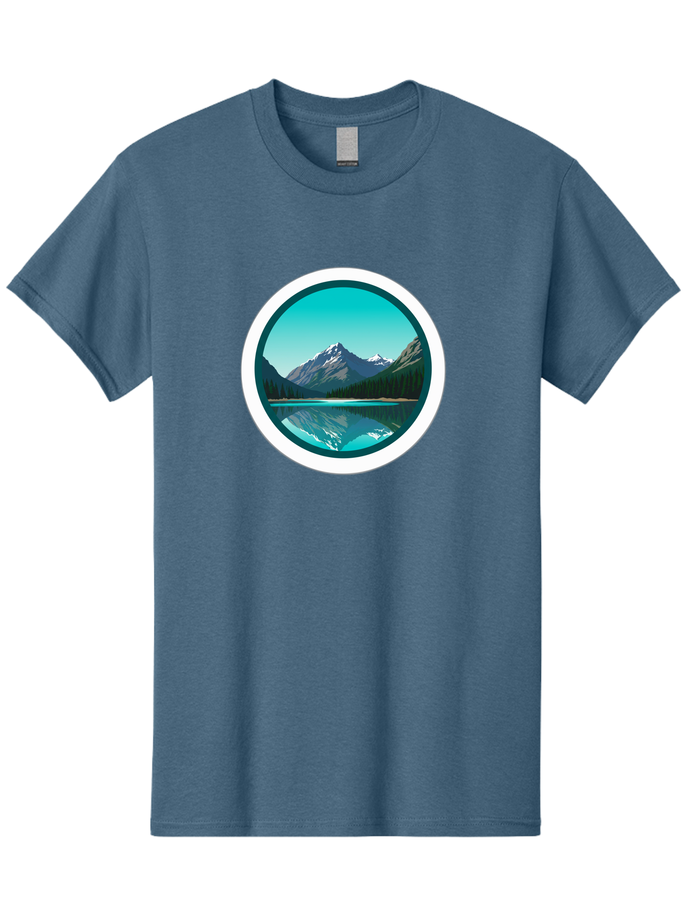 Mountain-Lake-Scene Men'S Graphic Tee, 100% Cotton, Comfortable Casual Summer Wear, Machine Washable, Vintage Camera, Old Camera, Antique Camera, Black Camera, Classic Photography, Photography Equipment, Nostalgic Device, Film Camera, Bag822