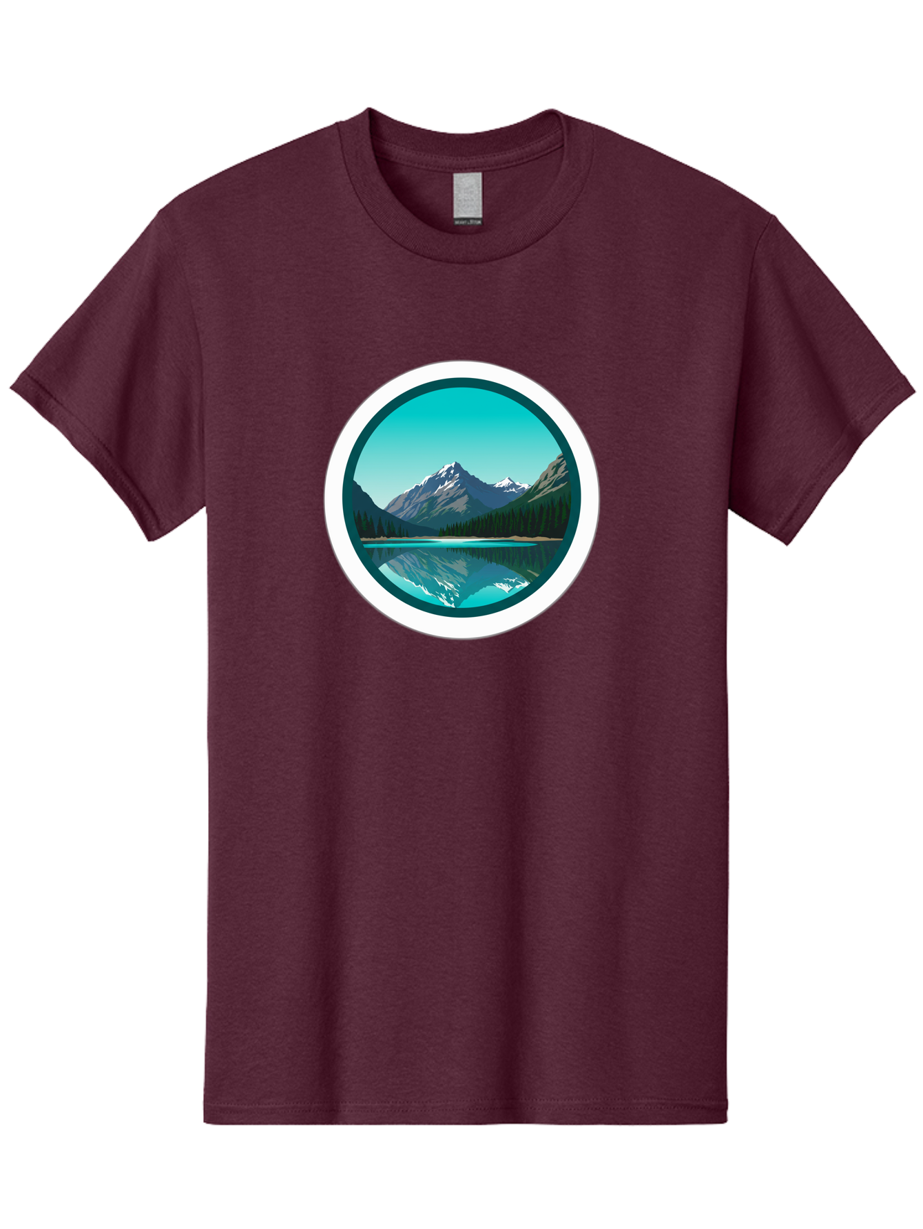Mountain-Lake-Scene Men'S Graphic Tee, 100% Cotton, Comfortable Casual Summer Wear, Machine Washable, Vintage Camera, Old Camera, Antique Camera, Black Camera, Classic Photography, Photography Equipment, Nostalgic Device, Film Camera, Bag822