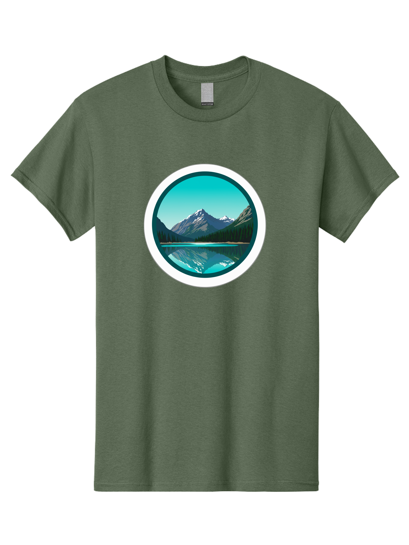 Mountain-Lake-Scene Men'S Graphic Tee, 100% Cotton, Comfortable Casual Summer Wear, Machine Washable, Vintage Camera, Old Camera, Antique Camera, Black Camera, Classic Photography, Photography Equipment, Nostalgic Device, Film Camera, Bag822