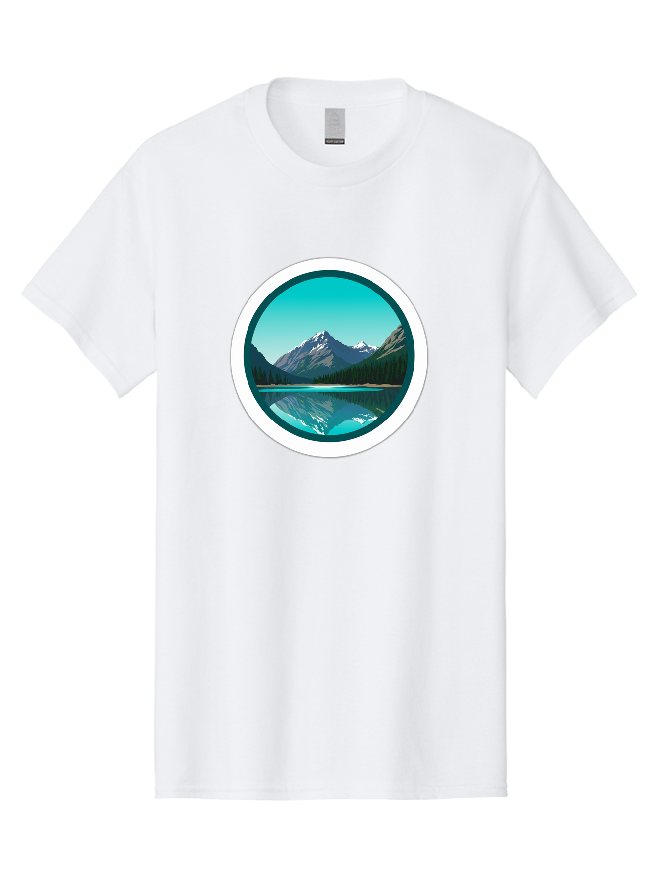 Mountain-Lake-Scene Men'S Graphic Tee, 100% Cotton, Comfortable Casual Summer Wear, Machine Washable, Vintage Camera, Old Camera, Antique Camera, Black Camera, Classic Photography, Photography Equipment, Nostalgic Device, Film Camera, Bag822