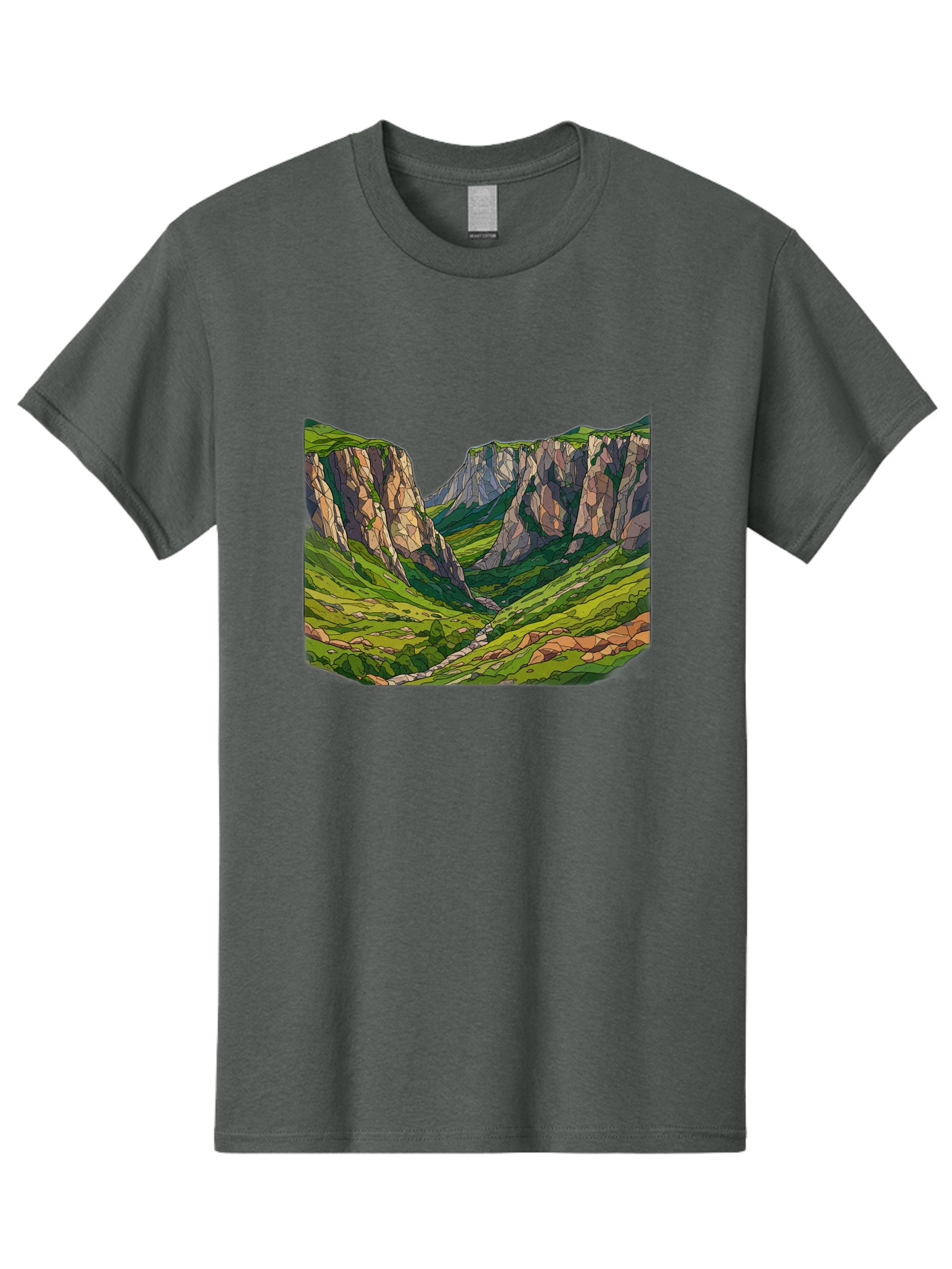 Mountain-Landscape-1 Men'S Graphic Tee, 100% Cotton, Comfortable Casual Summer Wear, Machine Washable, Vintage Camera, Old Camera, Antique Camera, Black Camera, Classic Photography, Photography Equipment, Nostalgic Device, Film Camera, Bag824
