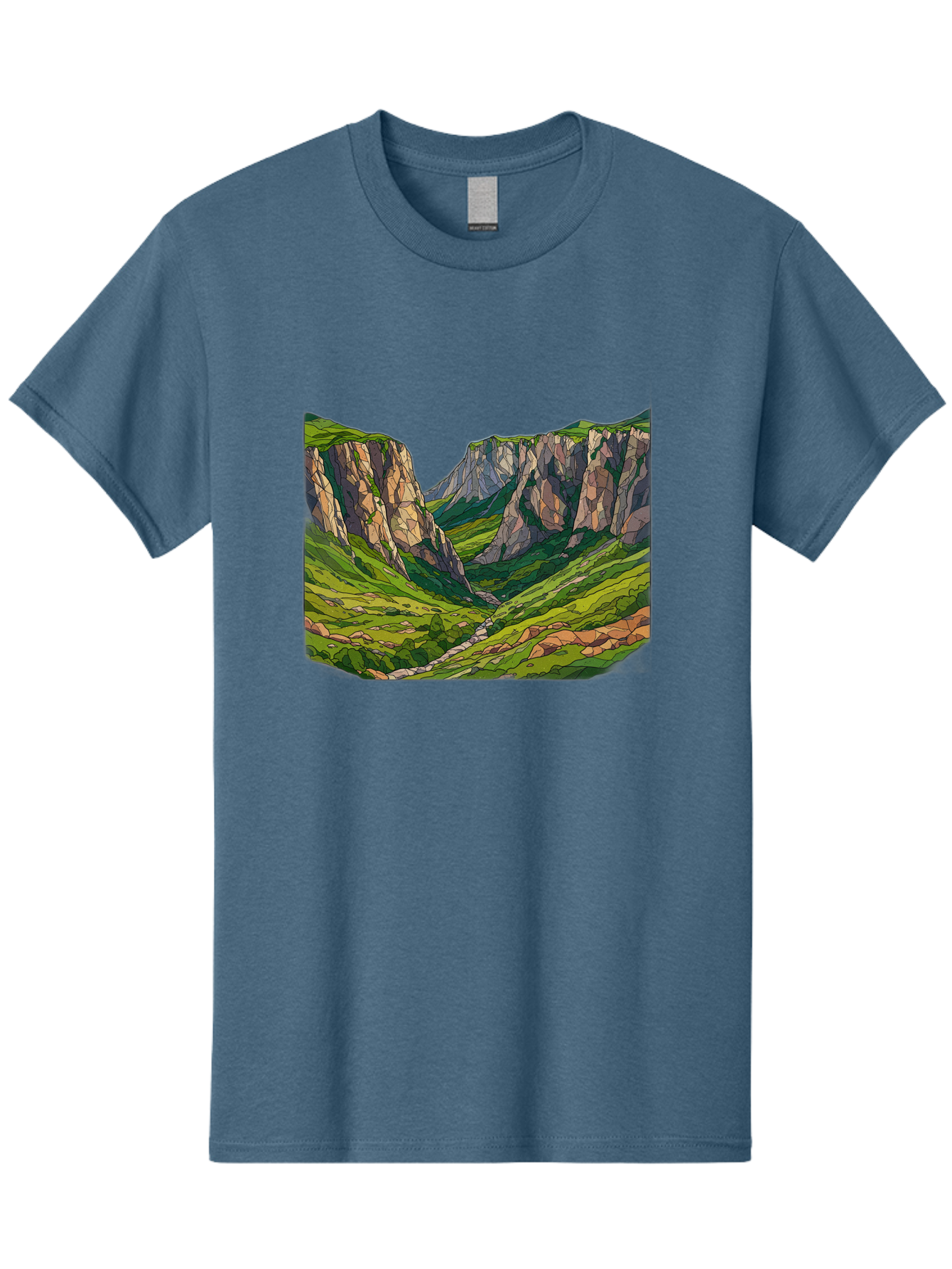Mountain-Landscape-1 Men'S Graphic Tee, 100% Cotton, Comfortable Casual Summer Wear, Machine Washable, Vintage Camera, Old Camera, Antique Camera, Black Camera, Classic Photography, Photography Equipment, Nostalgic Device, Film Camera, Bag824