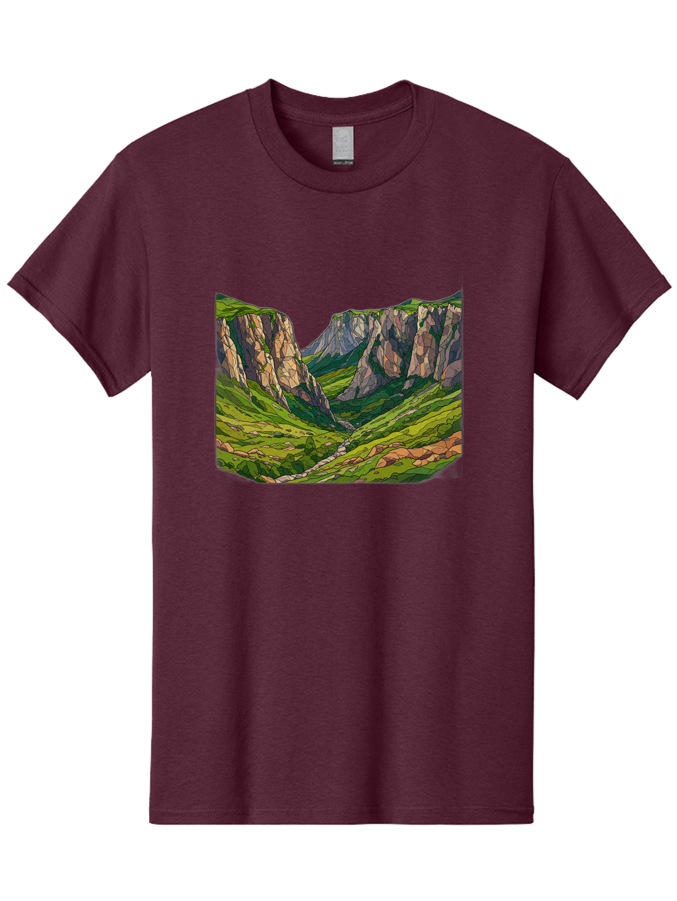 Mountain-Landscape-1 Men'S Graphic Tee, 100% Cotton, Comfortable Casual Summer Wear, Machine Washable, Vintage Camera, Old Camera, Antique Camera, Black Camera, Classic Photography, Photography Equipment, Nostalgic Device, Film Camera, Bag824