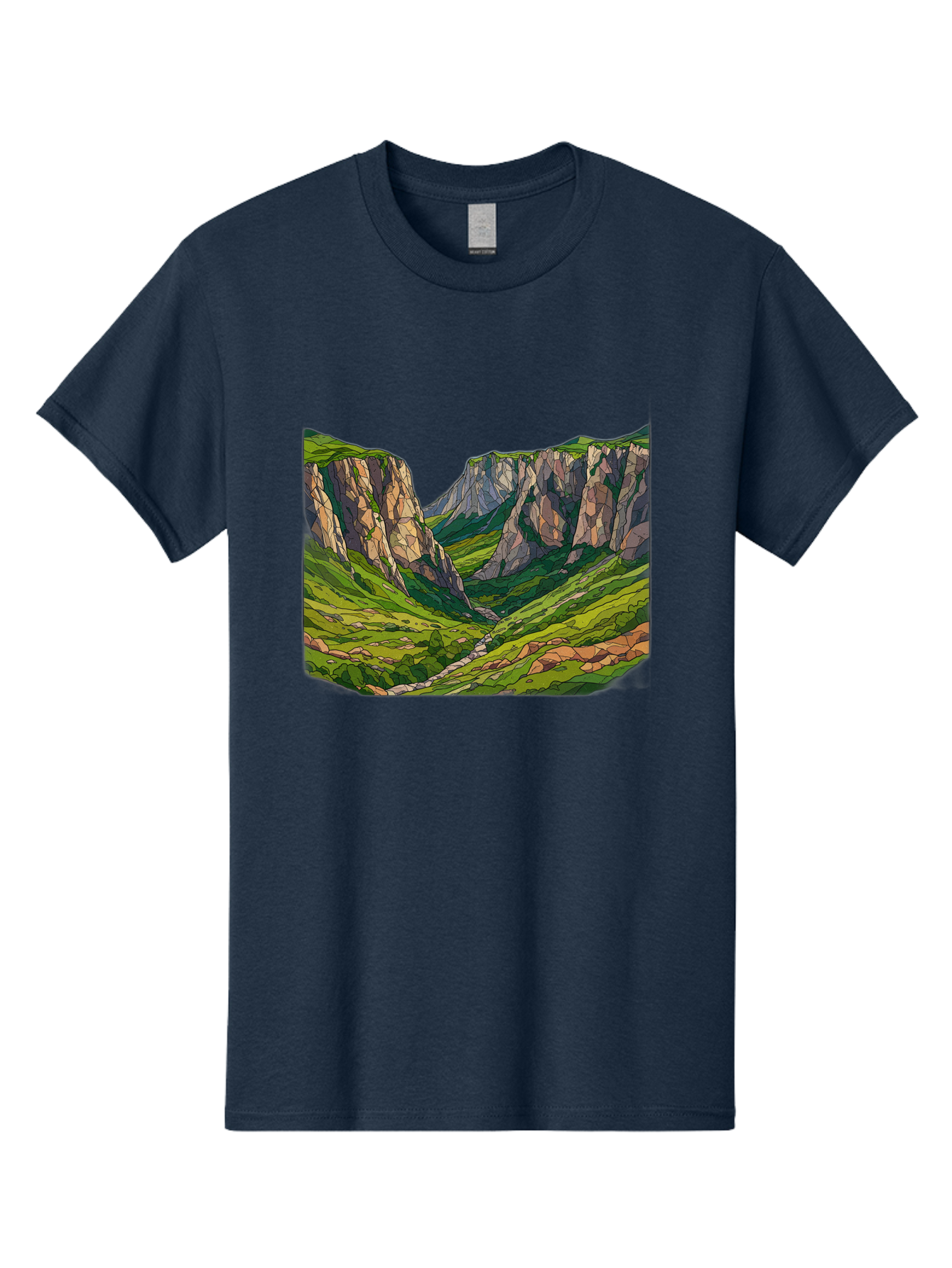 Mountain-Landscape-1 Men'S Graphic Tee, 100% Cotton, Comfortable Casual Summer Wear, Machine Washable, Vintage Camera, Old Camera, Antique Camera, Black Camera, Classic Photography, Photography Equipment, Nostalgic Device, Film Camera, Bag824
