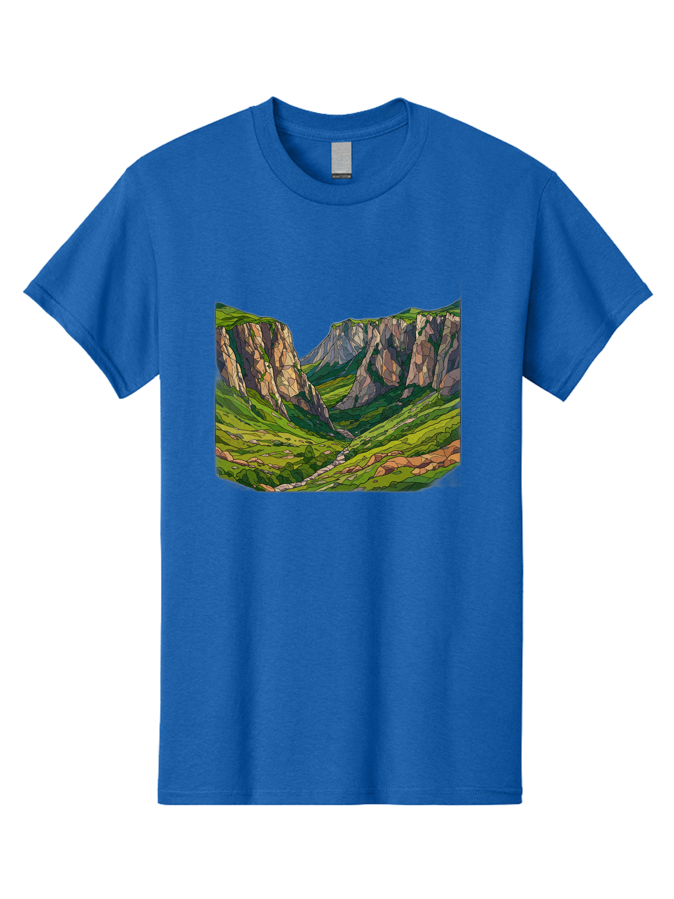 Mountain-Landscape-1 Men'S Graphic Tee, 100% Cotton, Comfortable Casual Summer Wear, Machine Washable, Vintage Camera, Old Camera, Antique Camera, Black Camera, Classic Photography, Photography Equipment, Nostalgic Device, Film Camera, Bag824