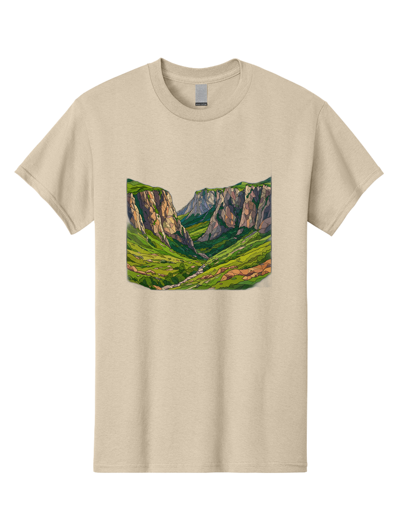 Mountain-Landscape-1 Men'S Graphic Tee, 100% Cotton, Comfortable Casual Summer Wear, Machine Washable, Vintage Camera, Old Camera, Antique Camera, Black Camera, Classic Photography, Photography Equipment, Nostalgic Device, Film Camera, Bag824