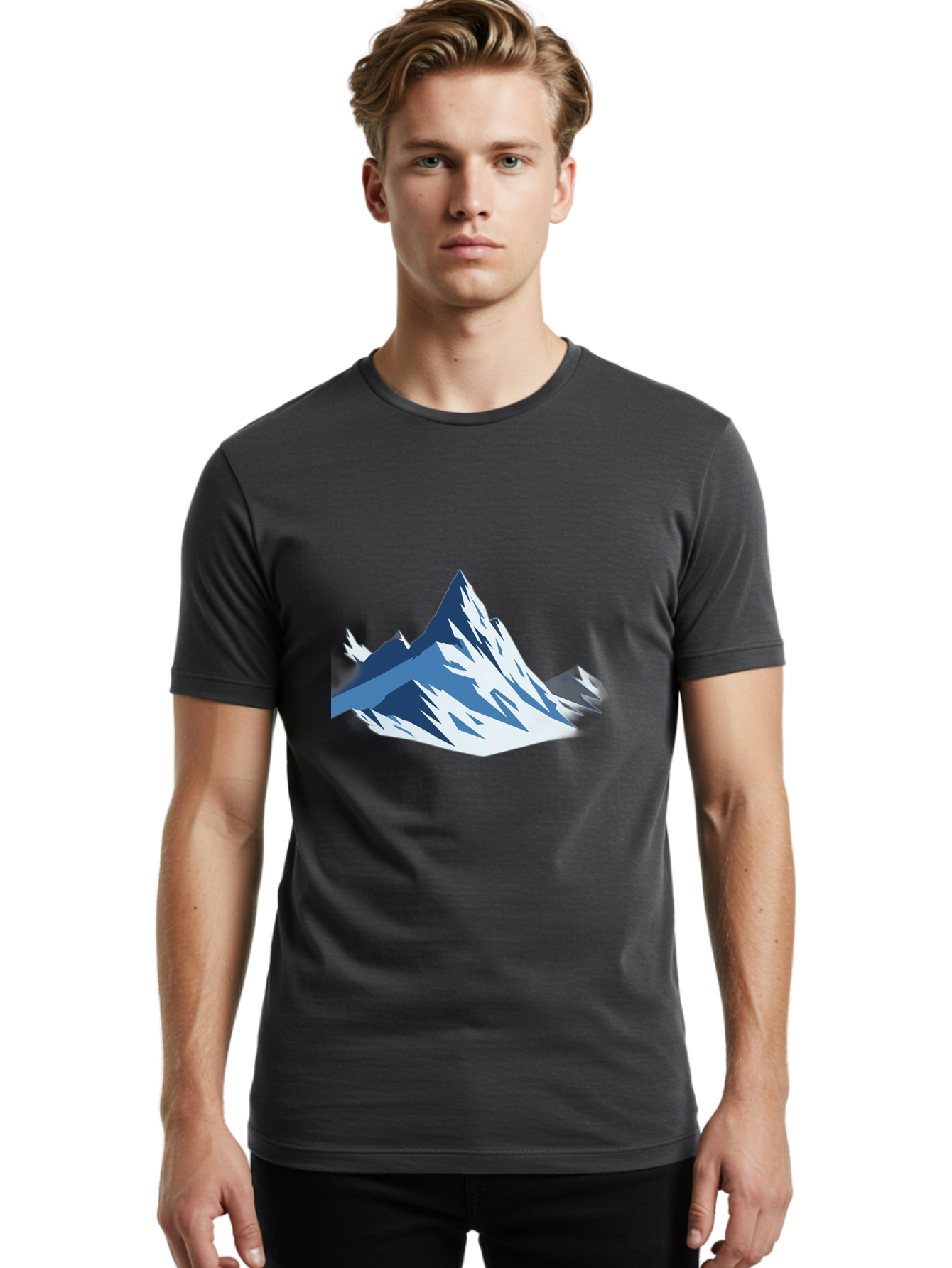 Mountain-Peak-1 Men'S Graphic Tee, 100% Cotton, Comfortable Casual Summer Wear, Machine Washable, Vintage Camera, Old Camera, Antique Camera, Black Camera, Classic Photography, Photography Equipment, Nostalgic Device, Film Camera, Camera Art Bag826