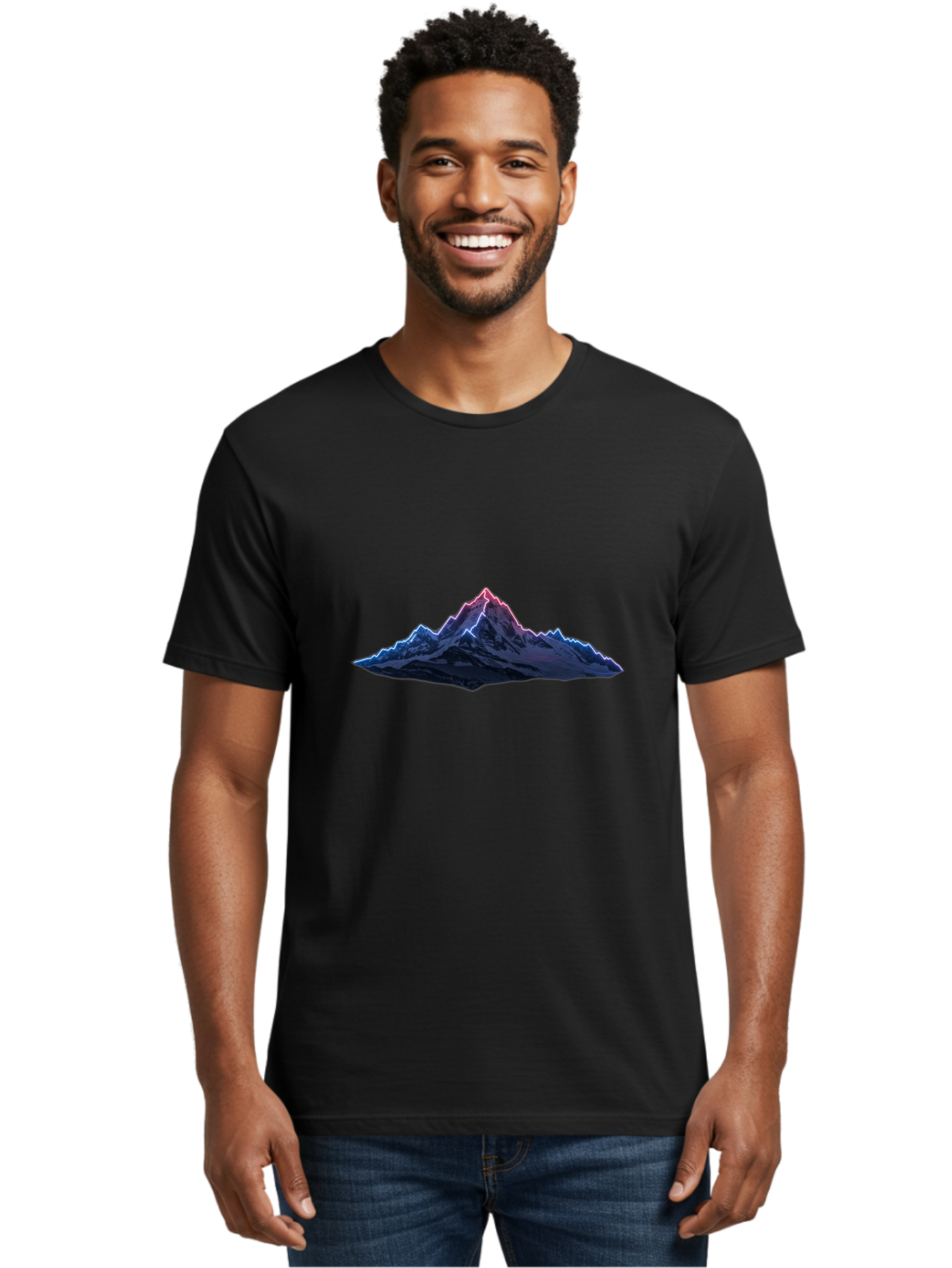 Mountain-Peak-2 Men'S Graphic Tee, 100% Cotton, Comfortable Casual Summer Wear, Machine Washable, Vintage Camera, Old Camera, Antique Camera, Black Camera, Classic Photography, Photography Equipment, Nostalgic Device, Film Camera, Camera Art Bag827