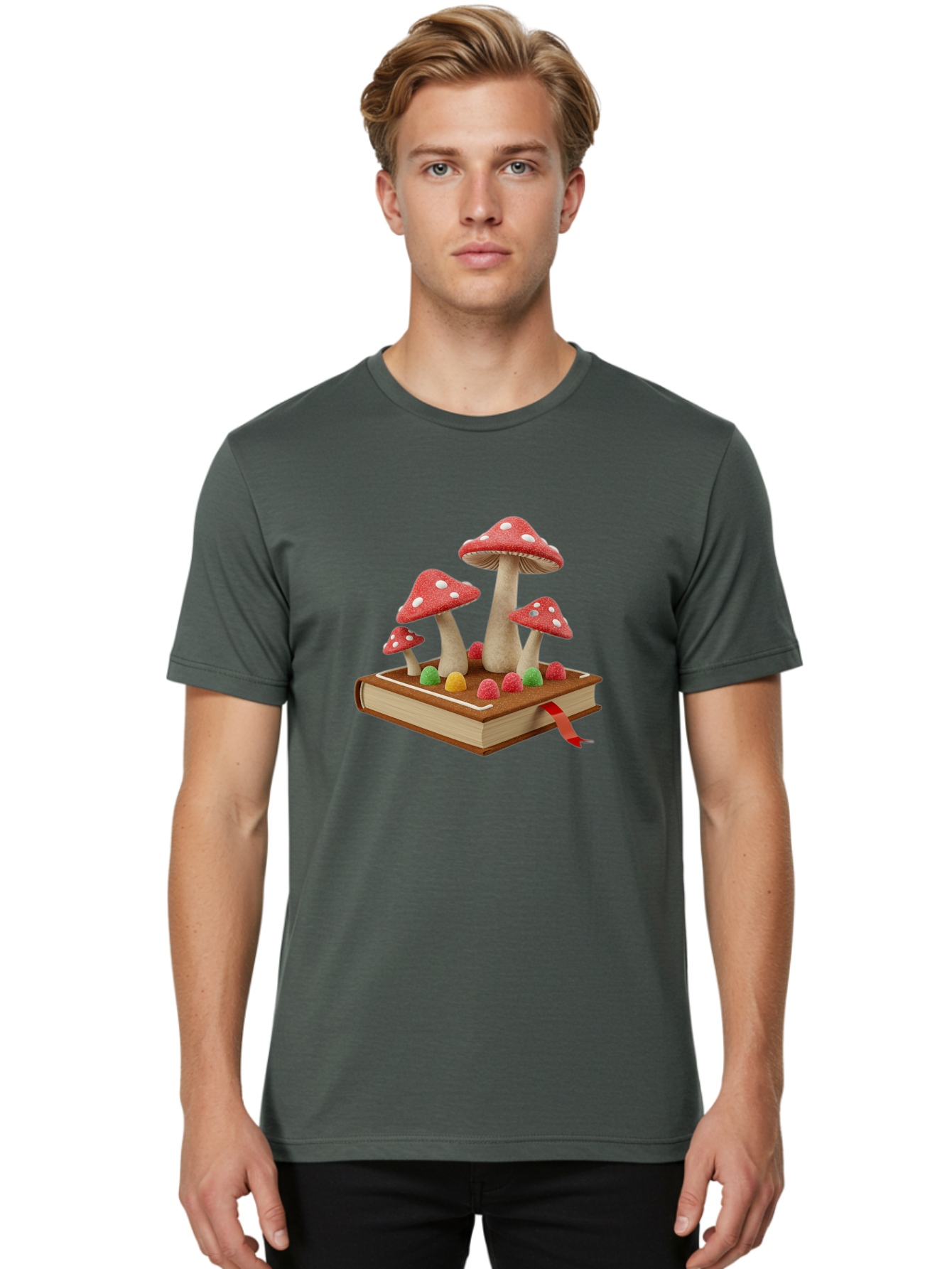 Mushroom-Book-1 Men'S Graphic Tee, 100% Cotton, Comfortable Casual Summer Wear, Machine Washable, Vintage Camera, Old Camera, Antique Camera, Black Camera, Classic Photography, Photography Equipment, Nostalgic Device, Film Camera, Camera Art Bag833