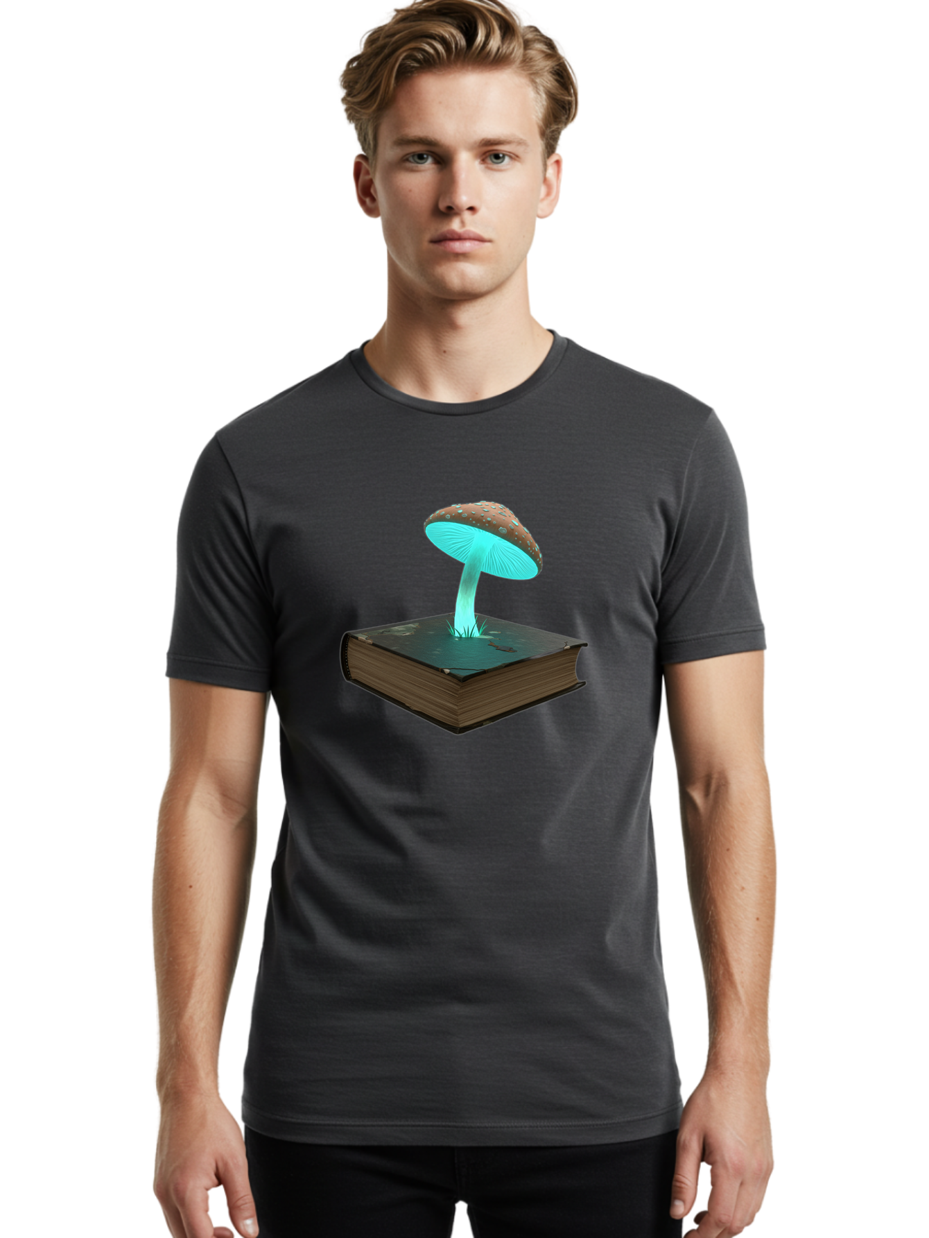 Mushroom-Book-3 Men'S Graphic Tee, 100% Cotton, Comfortable Casual Summer Wear, Machine Washable, Vintage Camera, Old Camera, Antique Camera, Black Camera, Classic Photography, Photography Equipment, Nostalgic Device, Film Camera, Camera Art Bag835