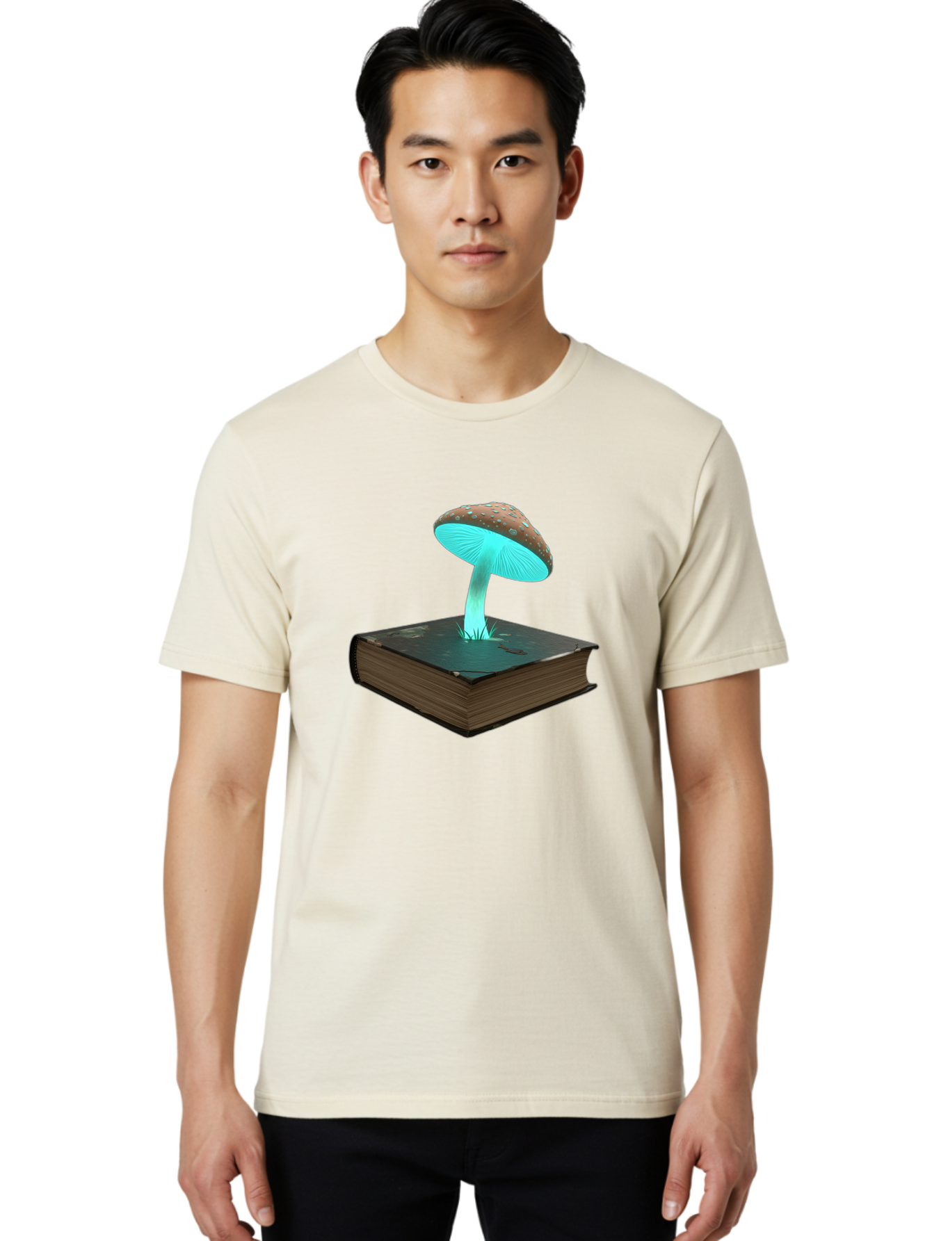 Mushroom-Book-3 Men'S Graphic Tee, 100% Cotton, Comfortable Casual Summer Wear, Machine Washable, Vintage Camera, Old Camera, Antique Camera, Black Camera, Classic Photography, Photography Equipment, Nostalgic Device, Film Camera, Camera Art Bag835