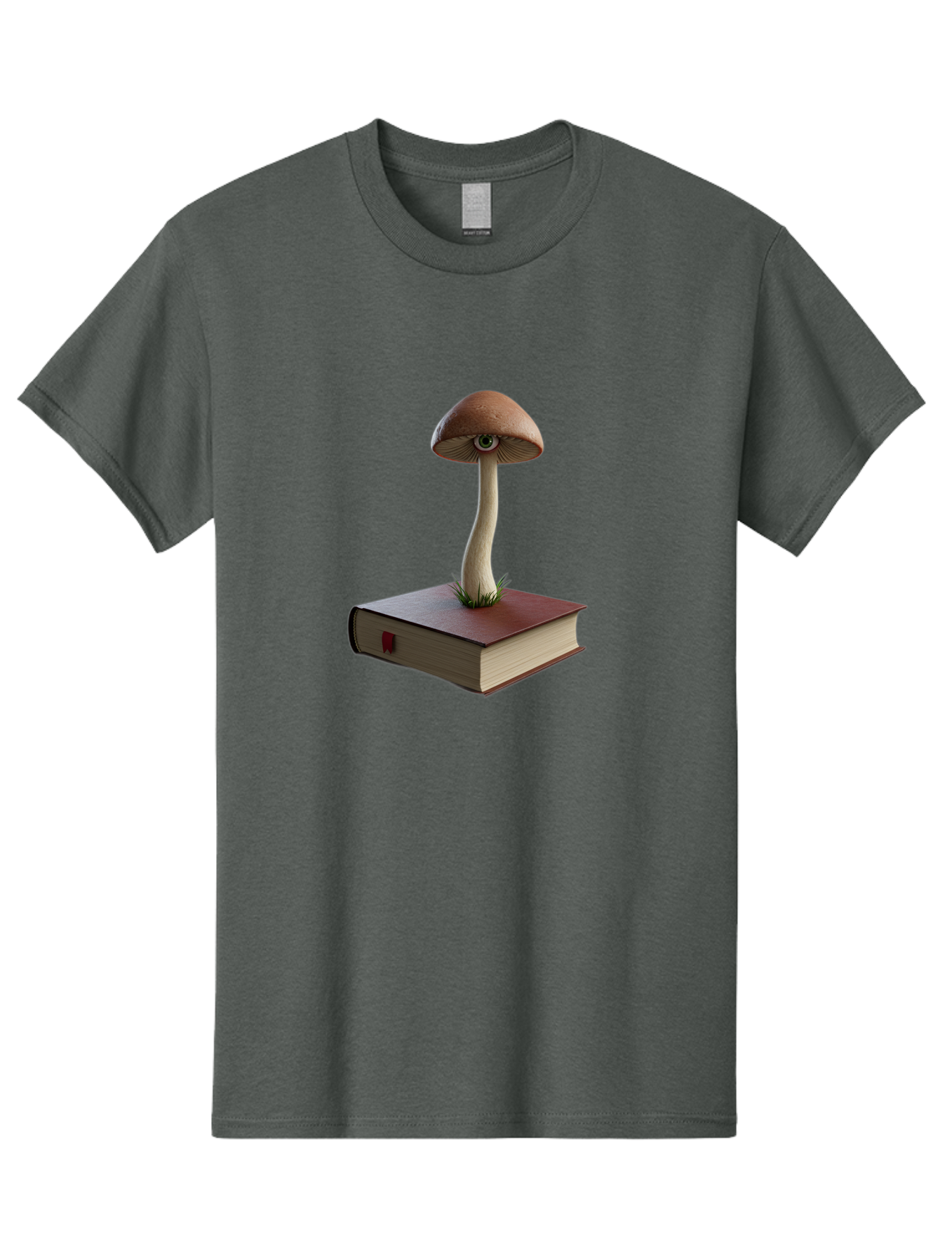 Mushroom-On-Book Men'S Graphic Tee, 100% Cotton, Comfortable Casual Summer Wear, Machine Washable, Vintage Camera, Old Camera, Antique Camera, Black Camera, Classic Photography, Photography Equipment, Nostalgic Device, Film Camera, Camera Art Bag840