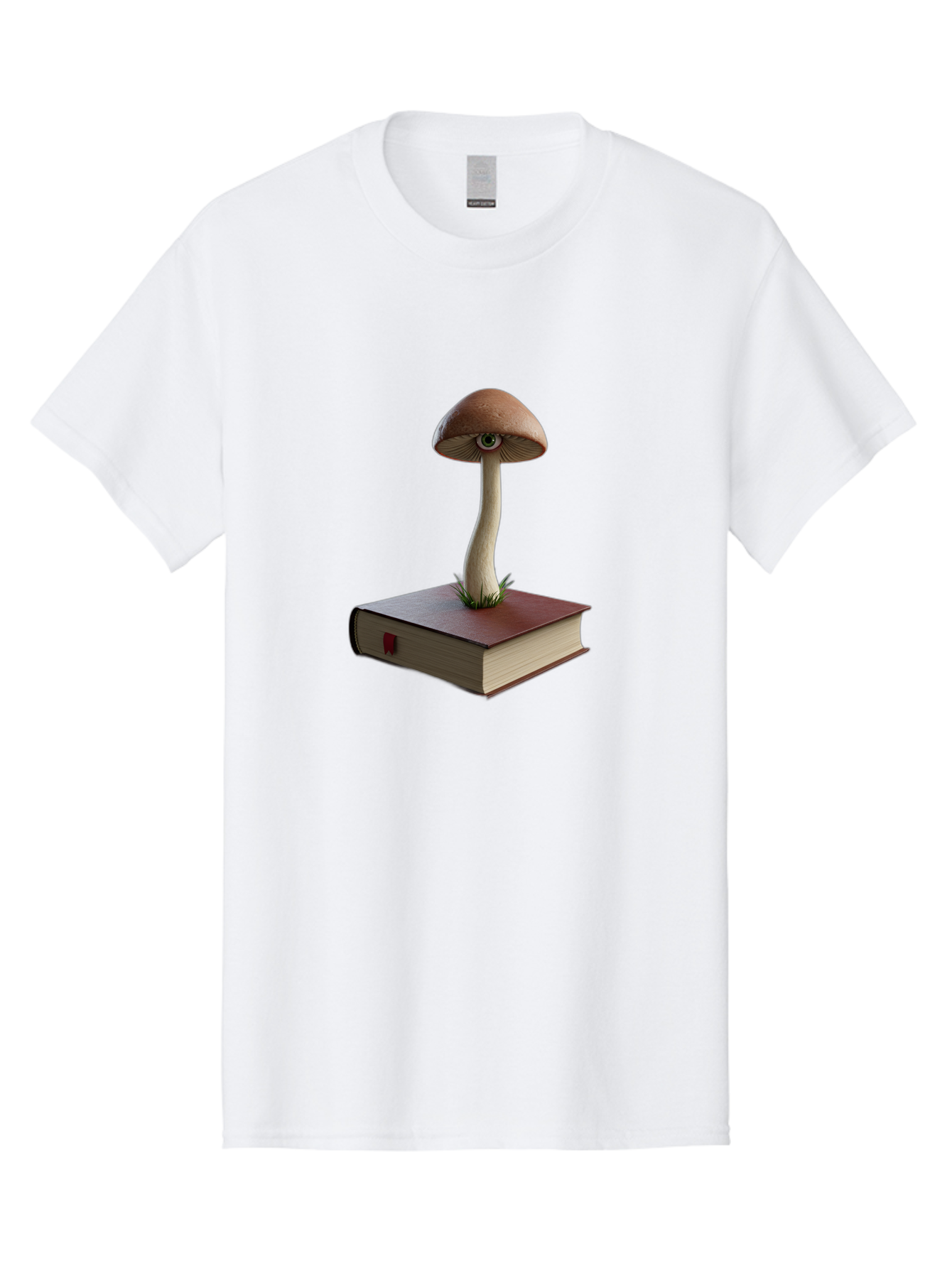 Mushroom-On-Book Men'S Graphic Tee, 100% Cotton, Comfortable Casual Summer Wear, Machine Washable, Vintage Camera, Old Camera, Antique Camera, Black Camera, Classic Photography, Photography Equipment, Nostalgic Device, Film Camera, Camera Art Bag840