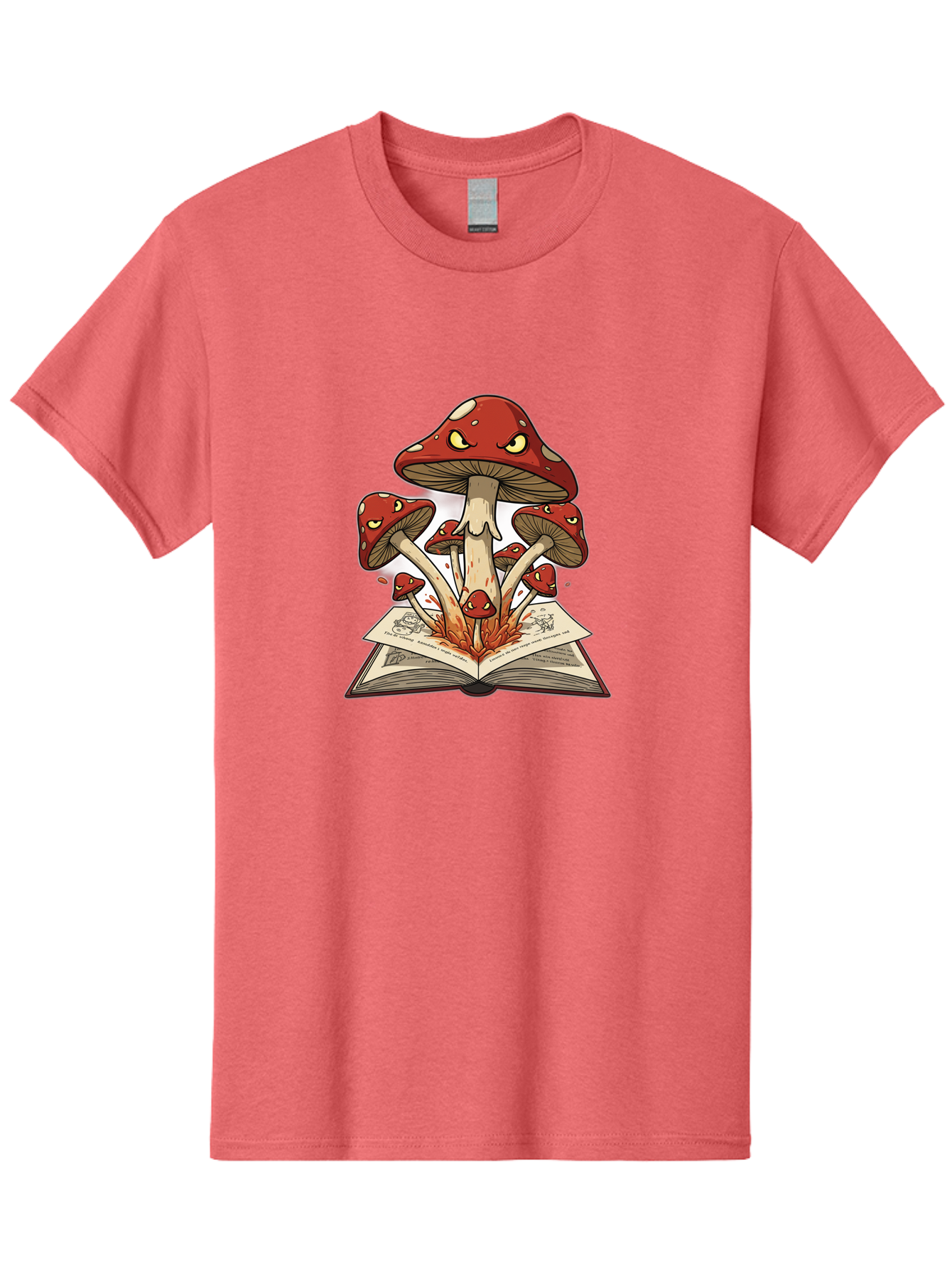 Mushrooms-Emerging-From-Book-1 Men'S Graphic Tee, 100% Cotton, Comfortable Casual Summer Wear, Machine Washable, Vintage Camera, Old Camera, Antique Camera, Black Camera, Classic Photography, Photography Equipment, Nostalgic Device, Bag842