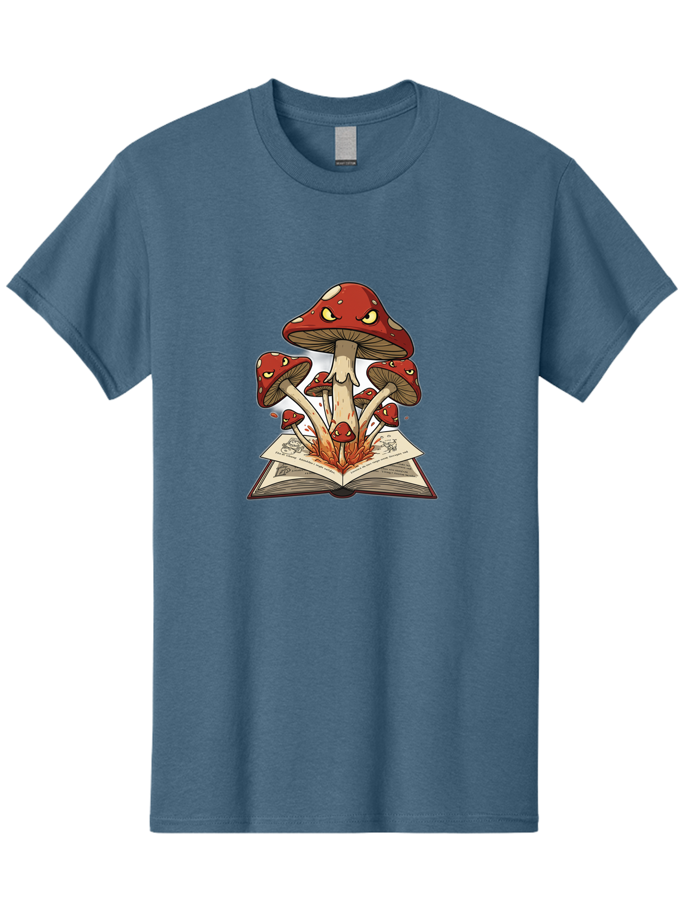 Mushrooms-Emerging-From-Book-1 Men'S Graphic Tee, 100% Cotton, Comfortable Casual Summer Wear, Machine Washable, Vintage Camera, Old Camera, Antique Camera, Black Camera, Classic Photography, Photography Equipment, Nostalgic Device, Bag842