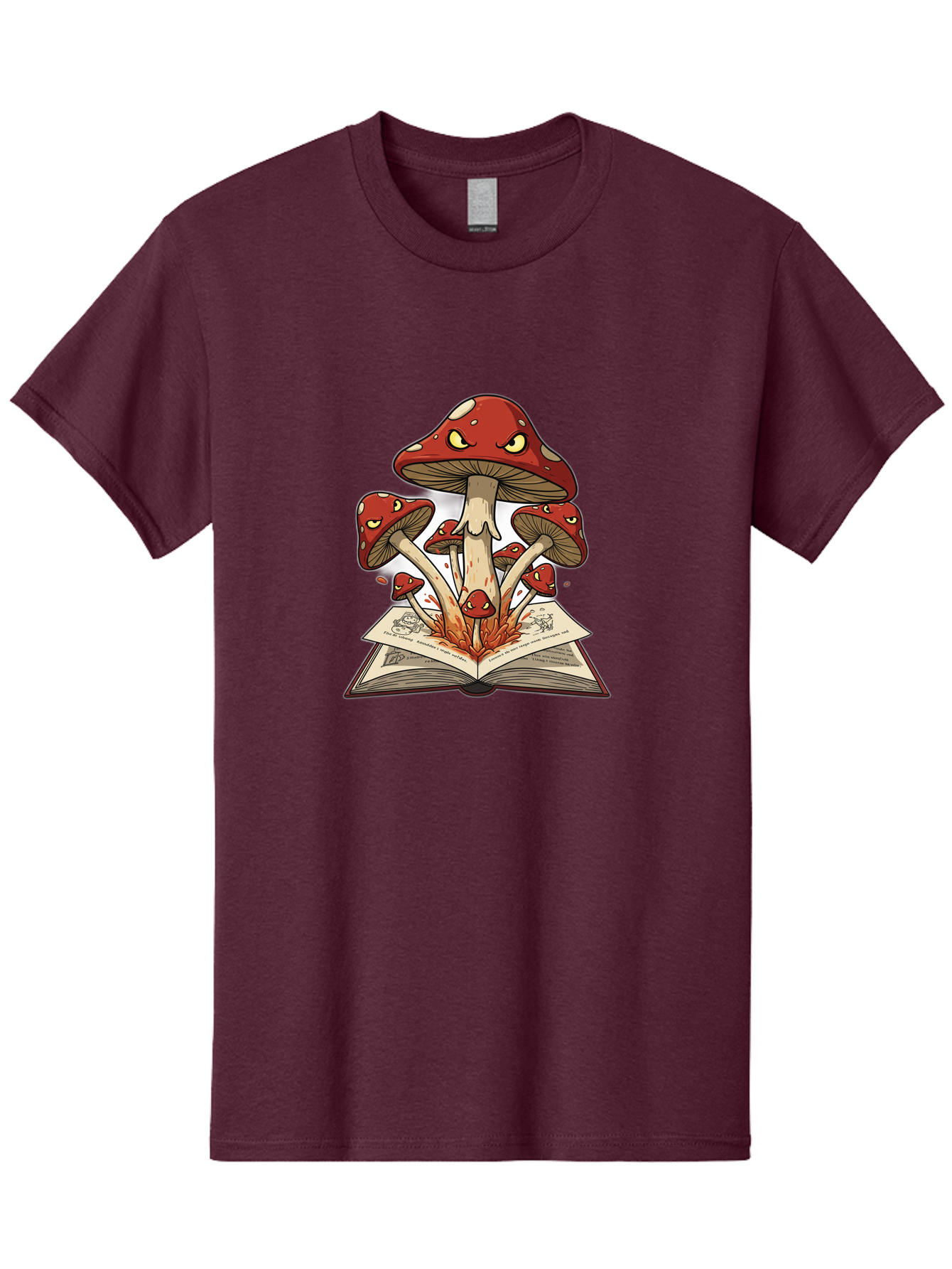 Mushrooms-Emerging-From-Book-1 Men'S Graphic Tee, 100% Cotton, Comfortable Casual Summer Wear, Machine Washable, Vintage Camera, Old Camera, Antique Camera, Black Camera, Classic Photography, Photography Equipment, Nostalgic Device, Bag842