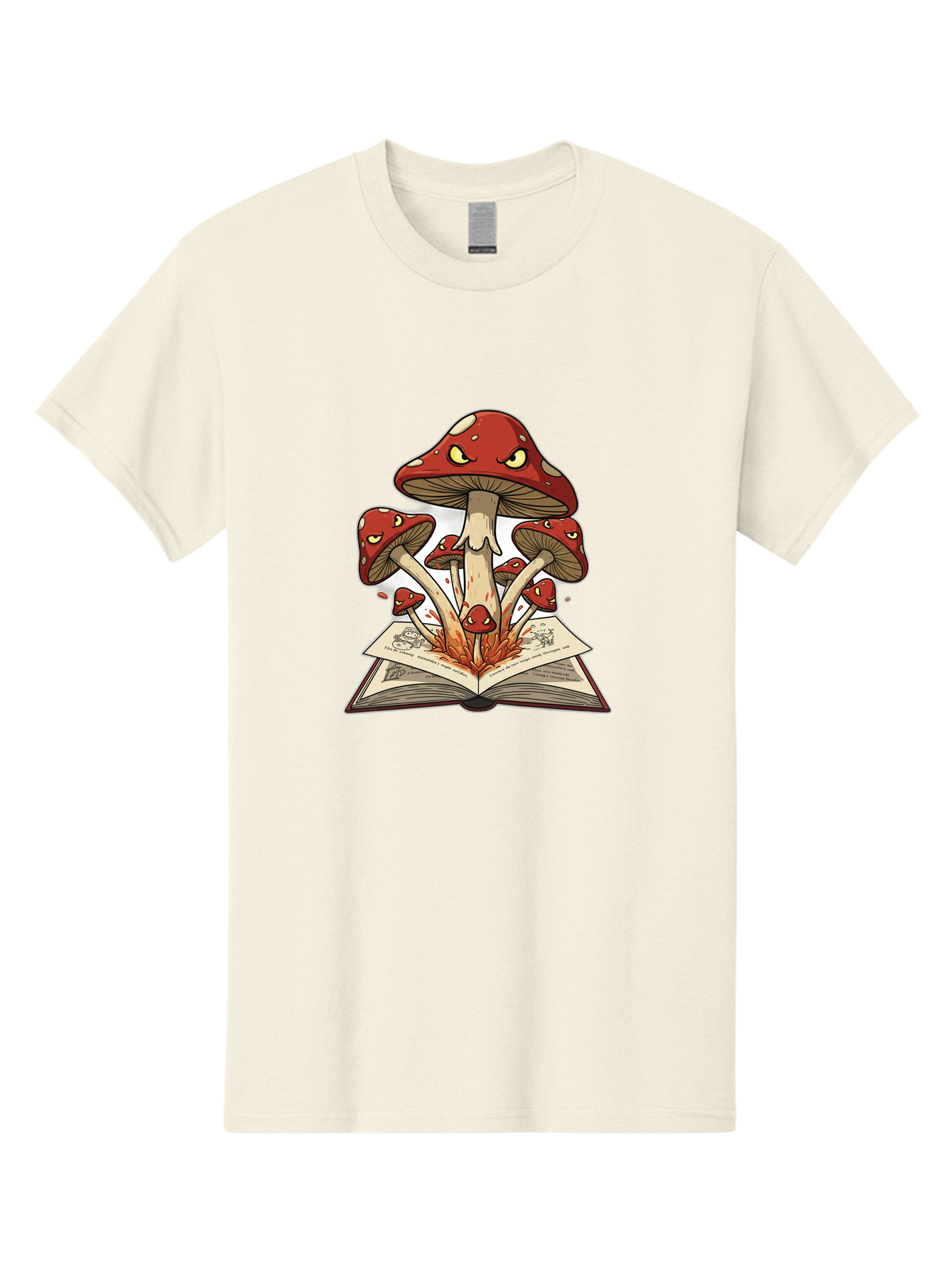 Mushrooms-Emerging-From-Book-1 Men'S Graphic Tee, 100% Cotton, Comfortable Casual Summer Wear, Machine Washable, Vintage Camera, Old Camera, Antique Camera, Black Camera, Classic Photography, Photography Equipment, Nostalgic Device, Bag842
