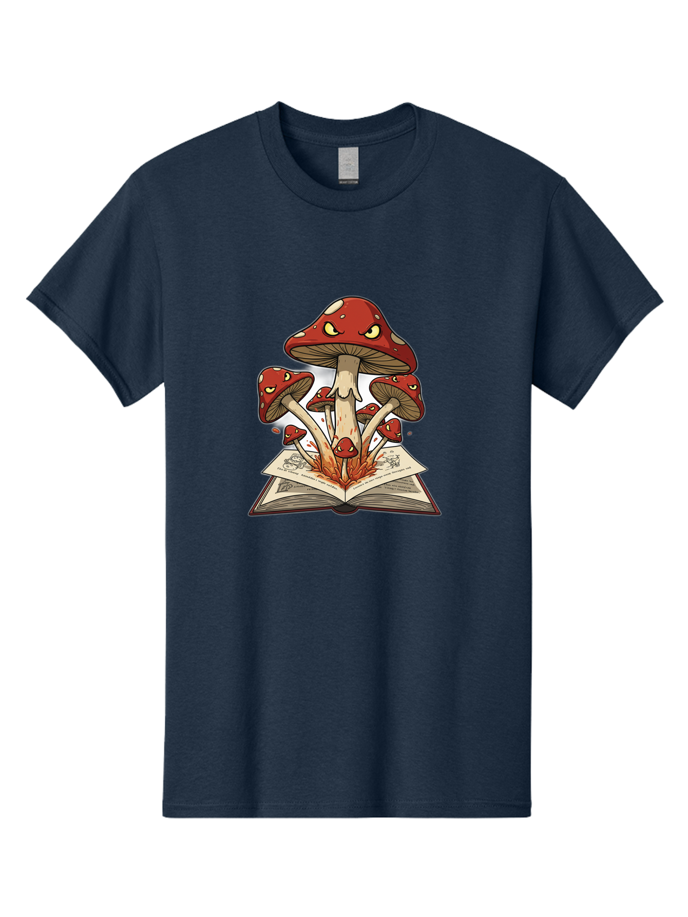 Mushrooms-Emerging-From-Book-1 Men'S Graphic Tee, 100% Cotton, Comfortable Casual Summer Wear, Machine Washable, Vintage Camera, Old Camera, Antique Camera, Black Camera, Classic Photography, Photography Equipment, Nostalgic Device, Bag842