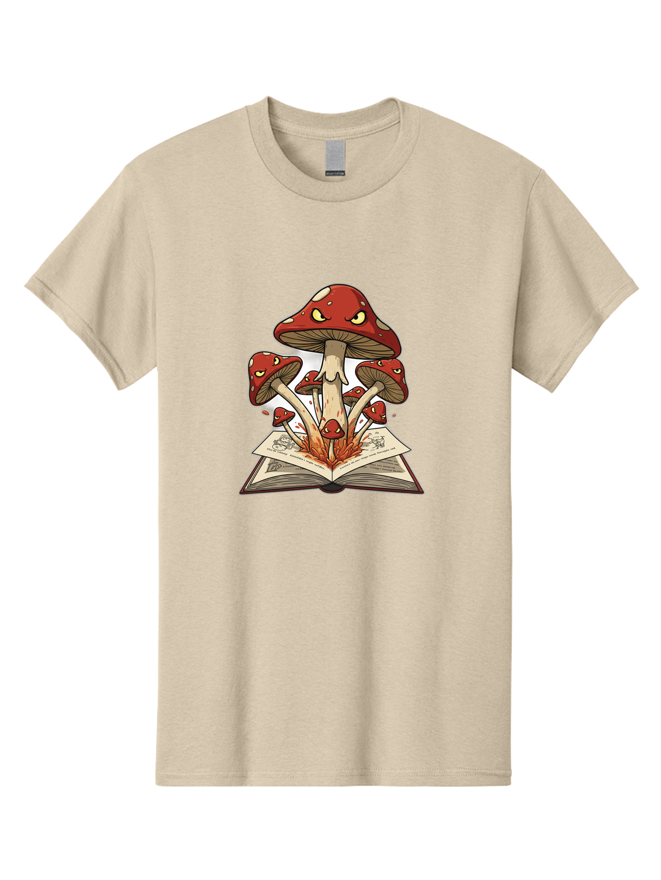 Mushrooms-Emerging-From-Book-1 Men'S Graphic Tee, 100% Cotton, Comfortable Casual Summer Wear, Machine Washable, Vintage Camera, Old Camera, Antique Camera, Black Camera, Classic Photography, Photography Equipment, Nostalgic Device, Bag842
