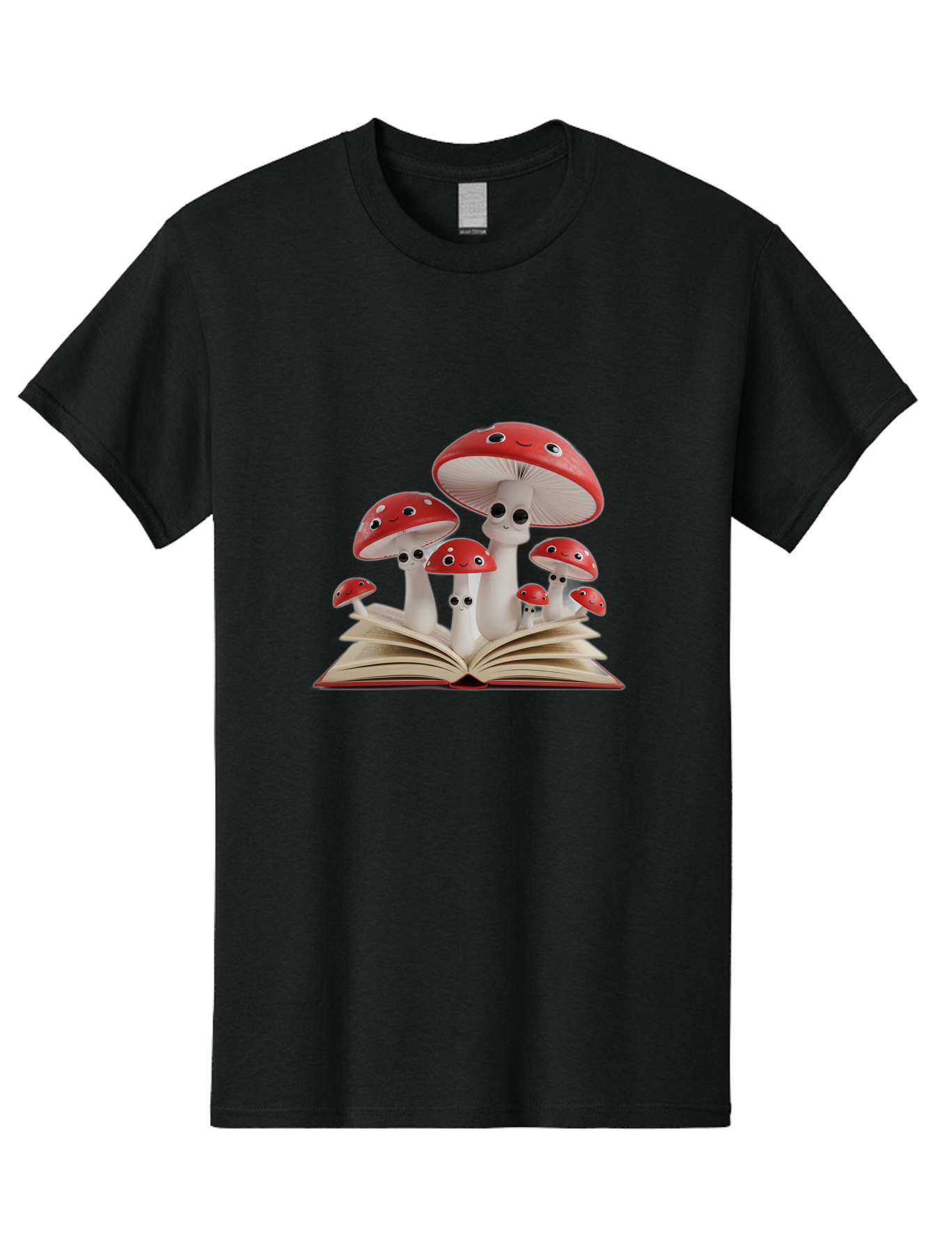 Mushrooms-Emerging-From-Book Men'S Graphic Tee, 100% Cotton, Comfortable Casual Summer Wear, Machine Washable, Vintage Camera, Old Camera, Antique Camera, Black Camera, Classic Photography, Photography Equipment, Nostalgic Device, Film Camera, Bag843