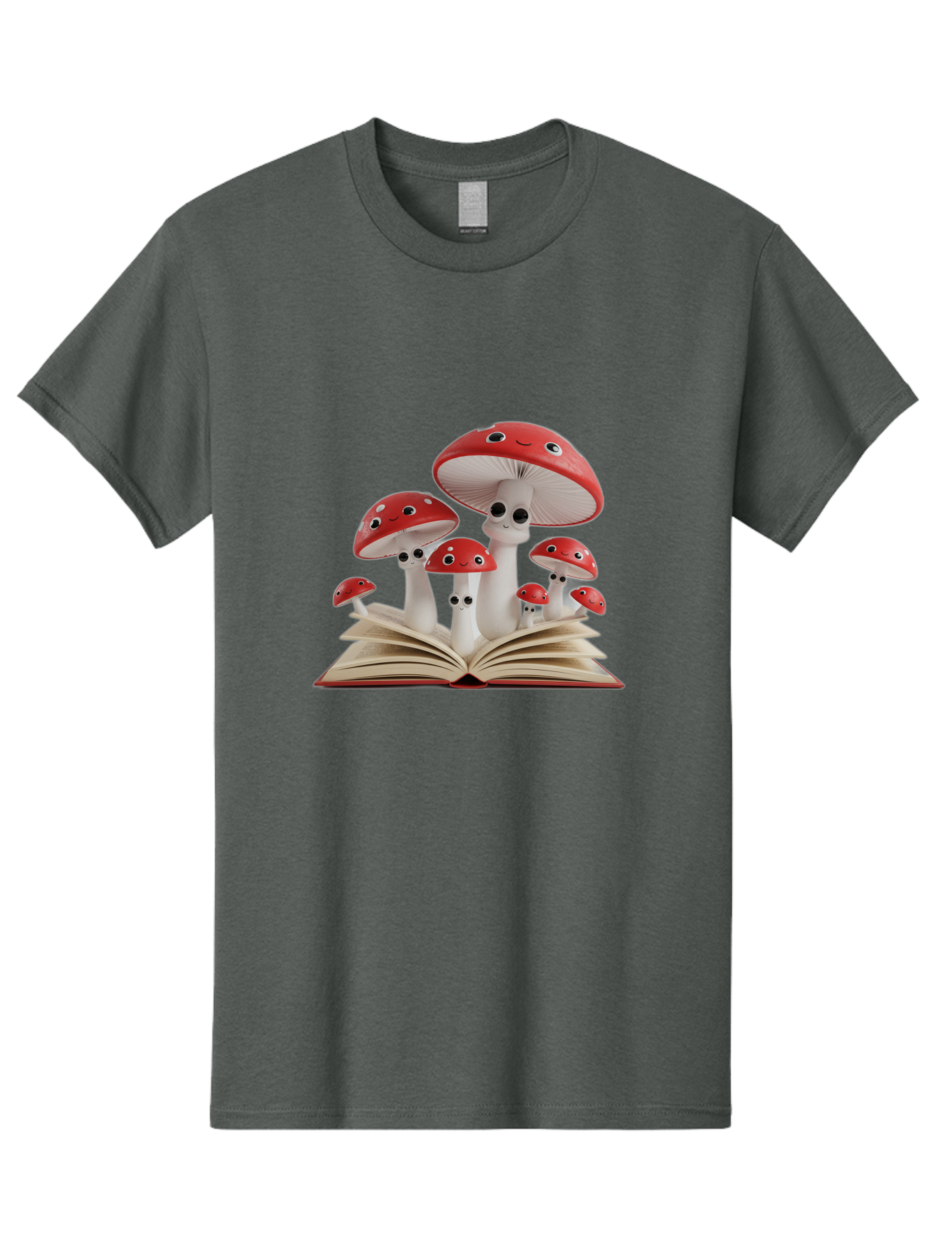 Mushrooms-Emerging-From-Book Men'S Graphic Tee, 100% Cotton, Comfortable Casual Summer Wear, Machine Washable, Vintage Camera, Old Camera, Antique Camera, Black Camera, Classic Photography, Photography Equipment, Nostalgic Device, Film Camera, Bag843