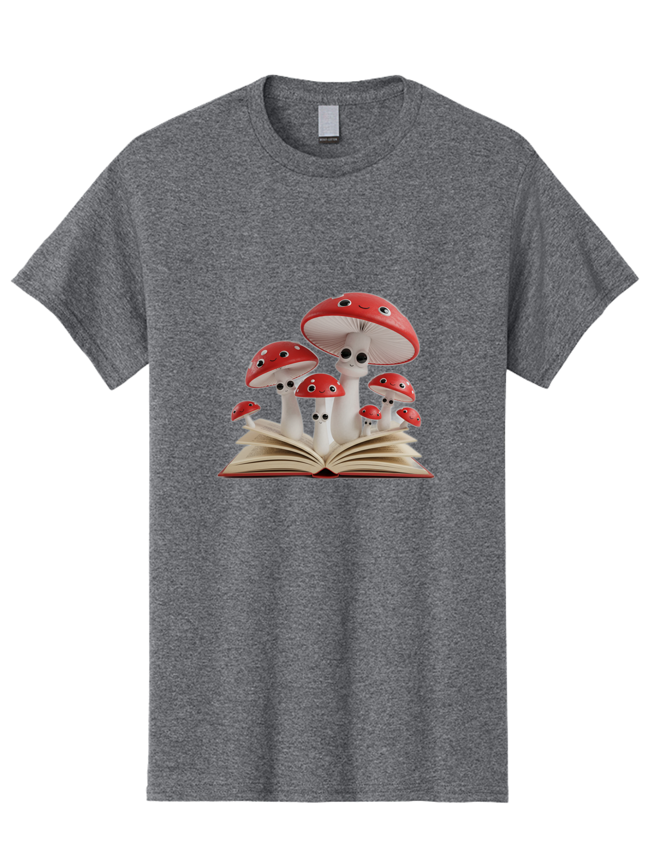 Mushrooms-Emerging-From-Book Men'S Graphic Tee, 100% Cotton, Comfortable Casual Summer Wear, Machine Washable, Vintage Camera, Old Camera, Antique Camera, Black Camera, Classic Photography, Photography Equipment, Nostalgic Device, Film Camera, Bag843