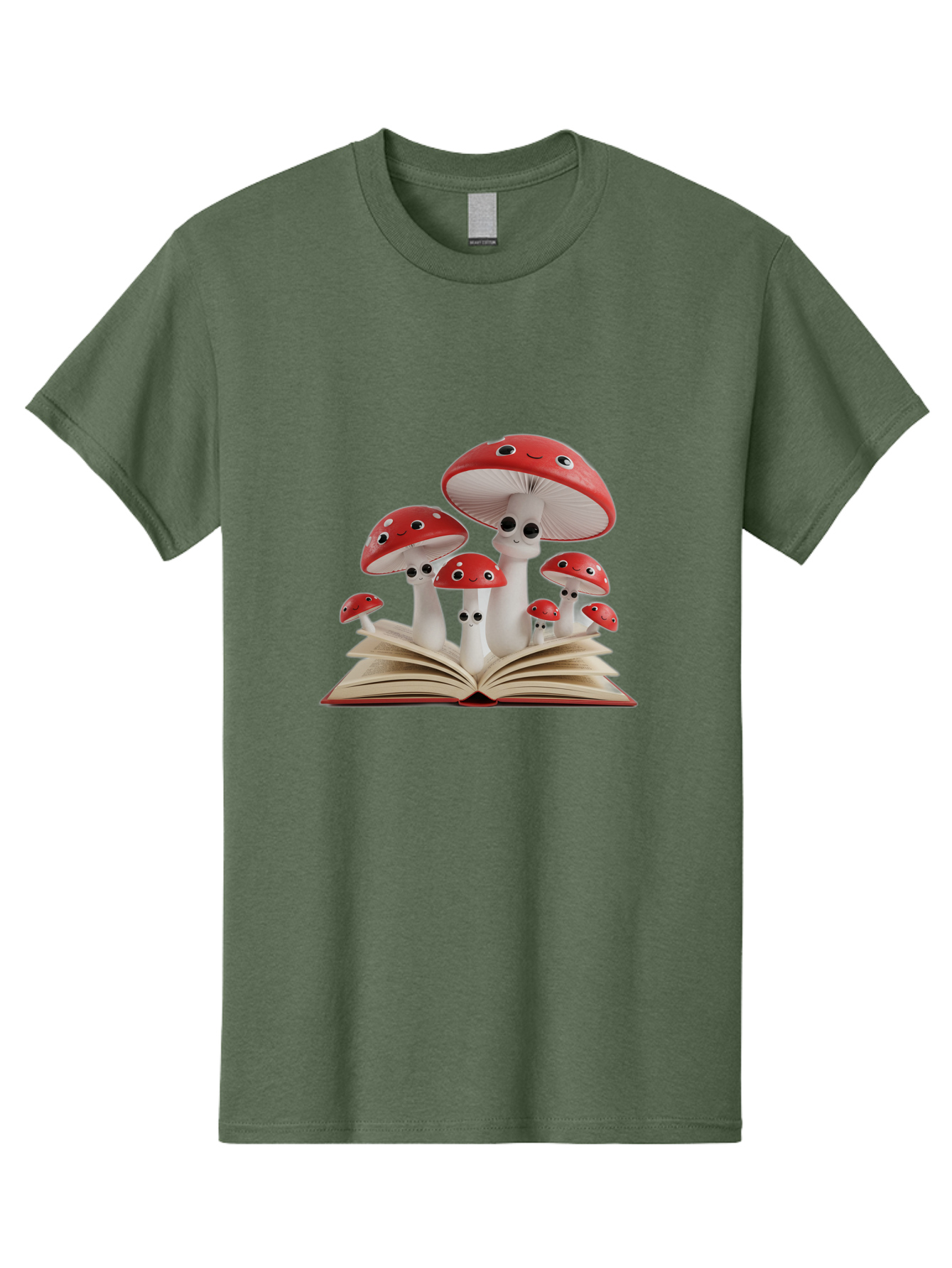 Mushrooms-Emerging-From-Book Men'S Graphic Tee, 100% Cotton, Comfortable Casual Summer Wear, Machine Washable, Vintage Camera, Old Camera, Antique Camera, Black Camera, Classic Photography, Photography Equipment, Nostalgic Device, Film Camera, Bag843