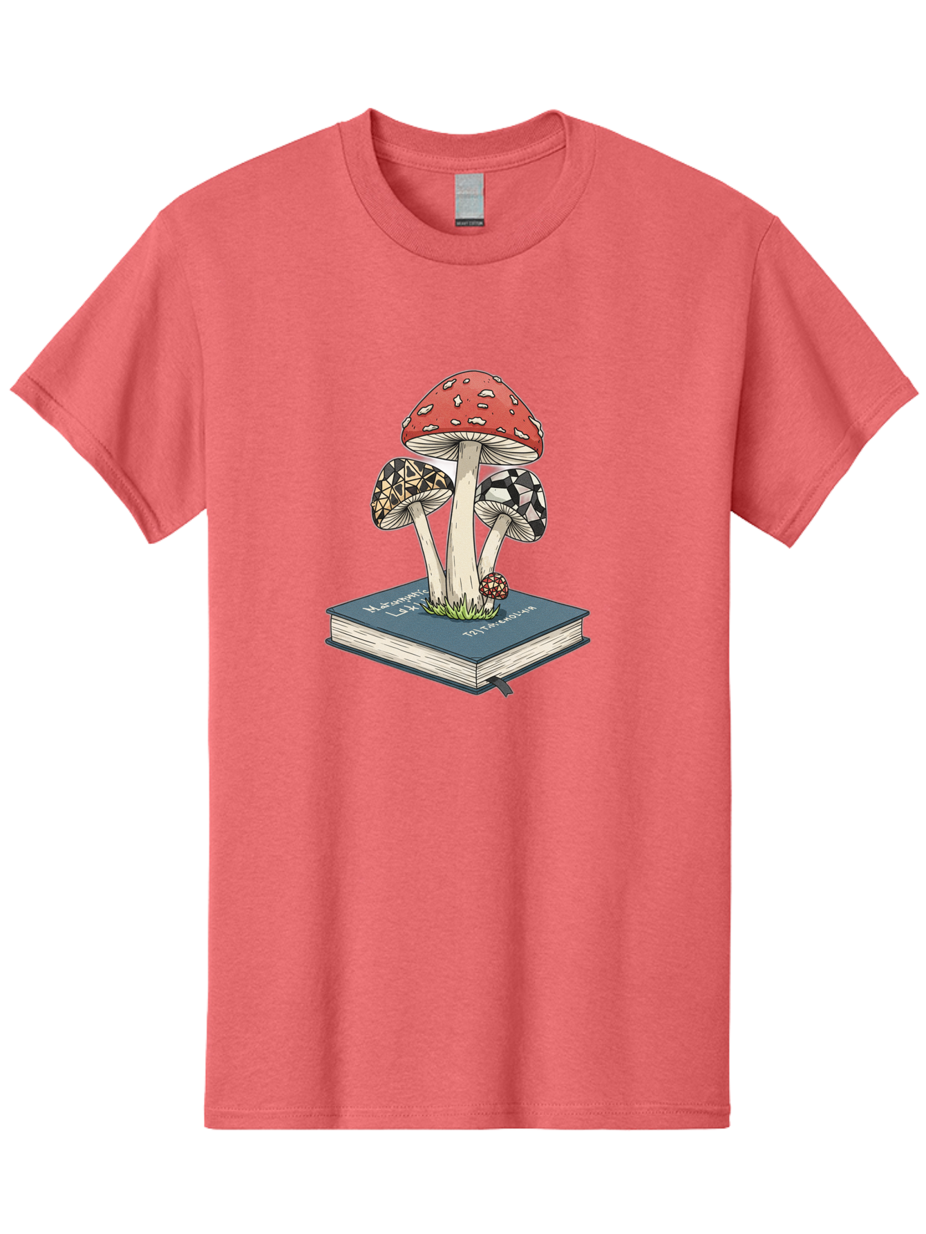 Mushrooms-On-Book-1 Men'S Graphic Tee, 100% Cotton, Comfortable Casual Summer Wear, Machine Washable, Vintage Camera, Old Camera, Antique Camera, Black Camera, Classic Photography, Photography Equipment, Nostalgic Device, Film Camera, Bag845