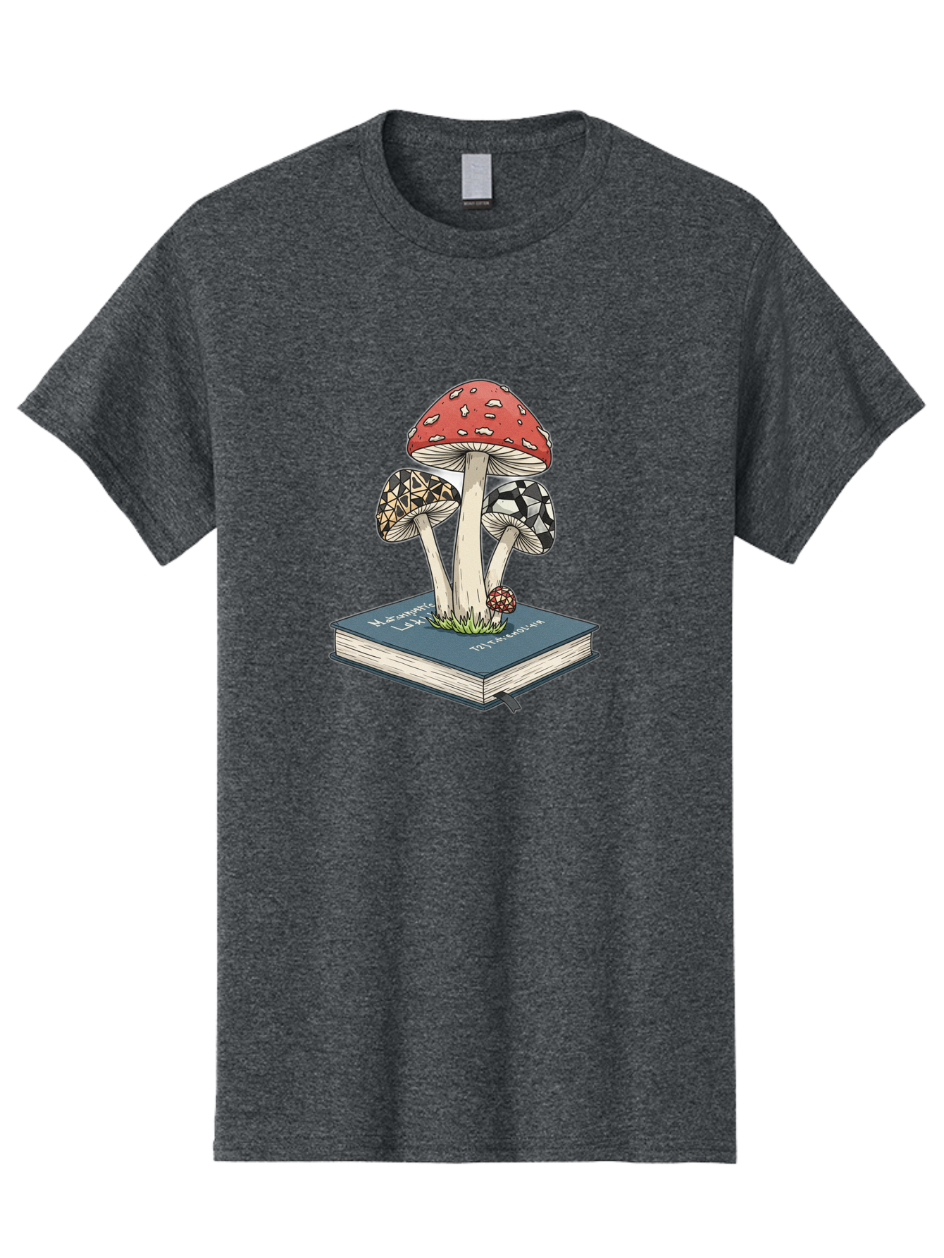 Mushrooms-On-Book-1 Men'S Graphic Tee, 100% Cotton, Comfortable Casual Summer Wear, Machine Washable, Vintage Camera, Old Camera, Antique Camera, Black Camera, Classic Photography, Photography Equipment, Nostalgic Device, Film Camera, Bag845