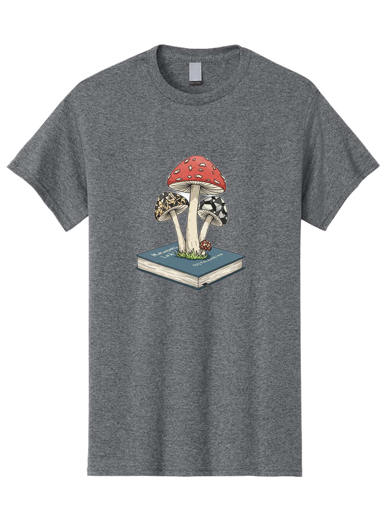 Mushrooms-On-Book-1 Men'S Graphic Tee, 100% Cotton, Comfortable Casual Summer Wear, Machine Washable, Vintage Camera, Old Camera, Antique Camera, Black Camera, Classic Photography, Photography Equipment, Nostalgic Device, Film Camera, Bag845
