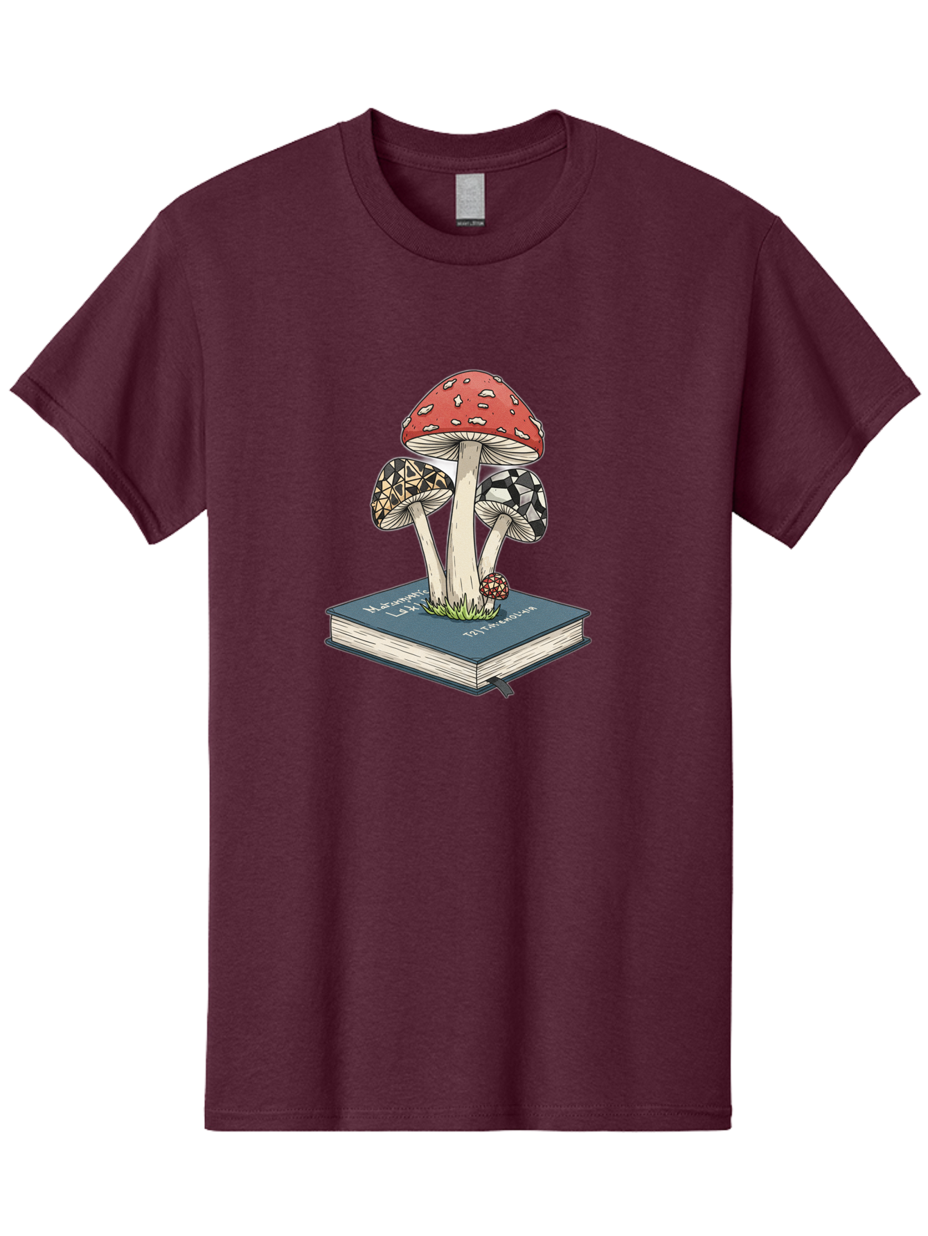 Mushrooms-On-Book-1 Men'S Graphic Tee, 100% Cotton, Comfortable Casual Summer Wear, Machine Washable, Vintage Camera, Old Camera, Antique Camera, Black Camera, Classic Photography, Photography Equipment, Nostalgic Device, Film Camera, Bag845