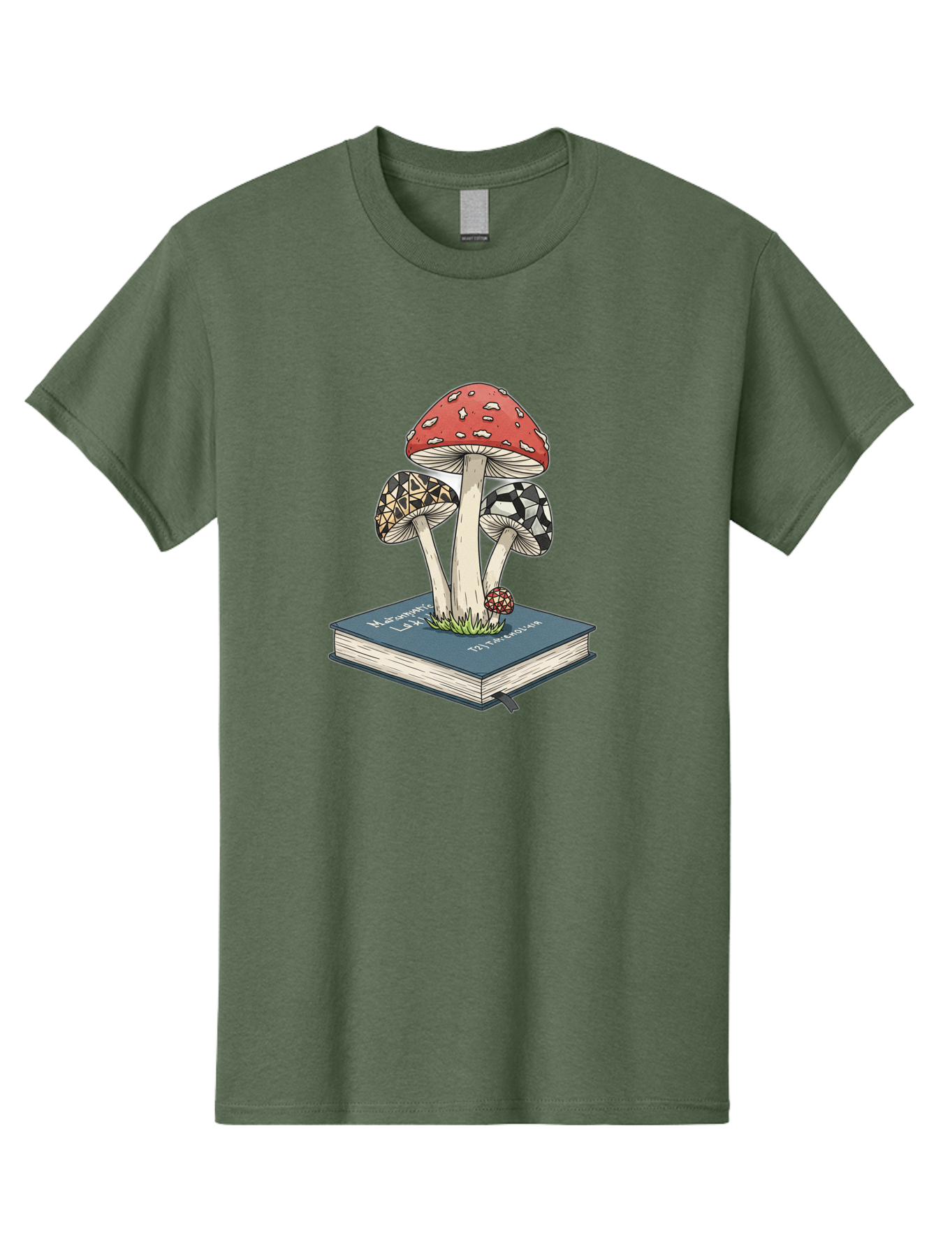 Mushrooms-On-Book-1 Men'S Graphic Tee, 100% Cotton, Comfortable Casual Summer Wear, Machine Washable, Vintage Camera, Old Camera, Antique Camera, Black Camera, Classic Photography, Photography Equipment, Nostalgic Device, Film Camera, Bag845