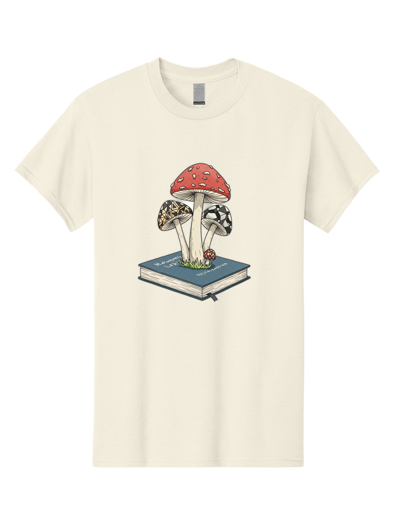 Mushrooms-On-Book-1 Men'S Graphic Tee, 100% Cotton, Comfortable Casual Summer Wear, Machine Washable, Vintage Camera, Old Camera, Antique Camera, Black Camera, Classic Photography, Photography Equipment, Nostalgic Device, Film Camera, Bag845